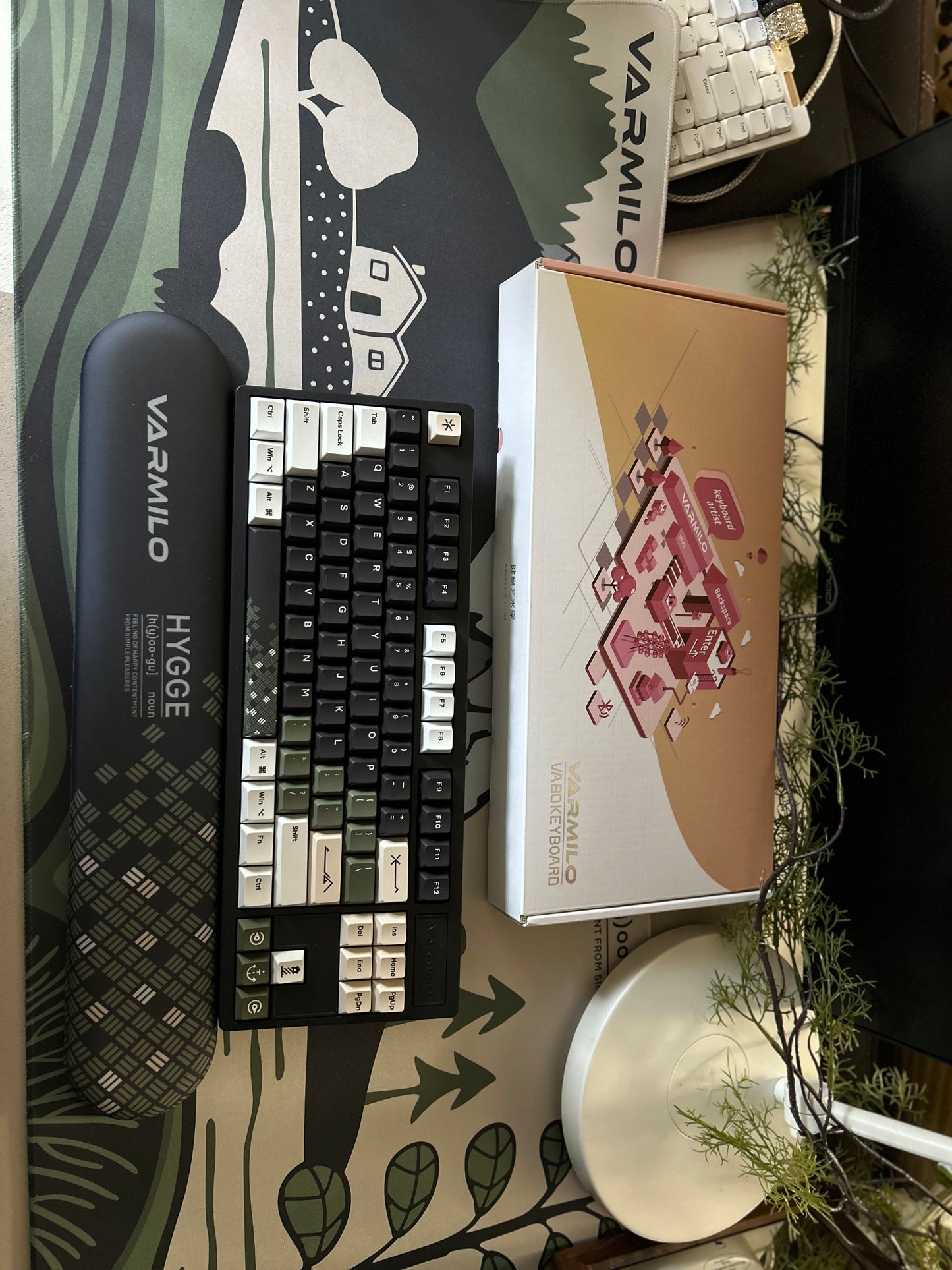 Unboxing Sample For Sales ONLY 1 Instock VARMILLO HYGGE V80 keyboard ➕ desk mat ➕Wristrest SET