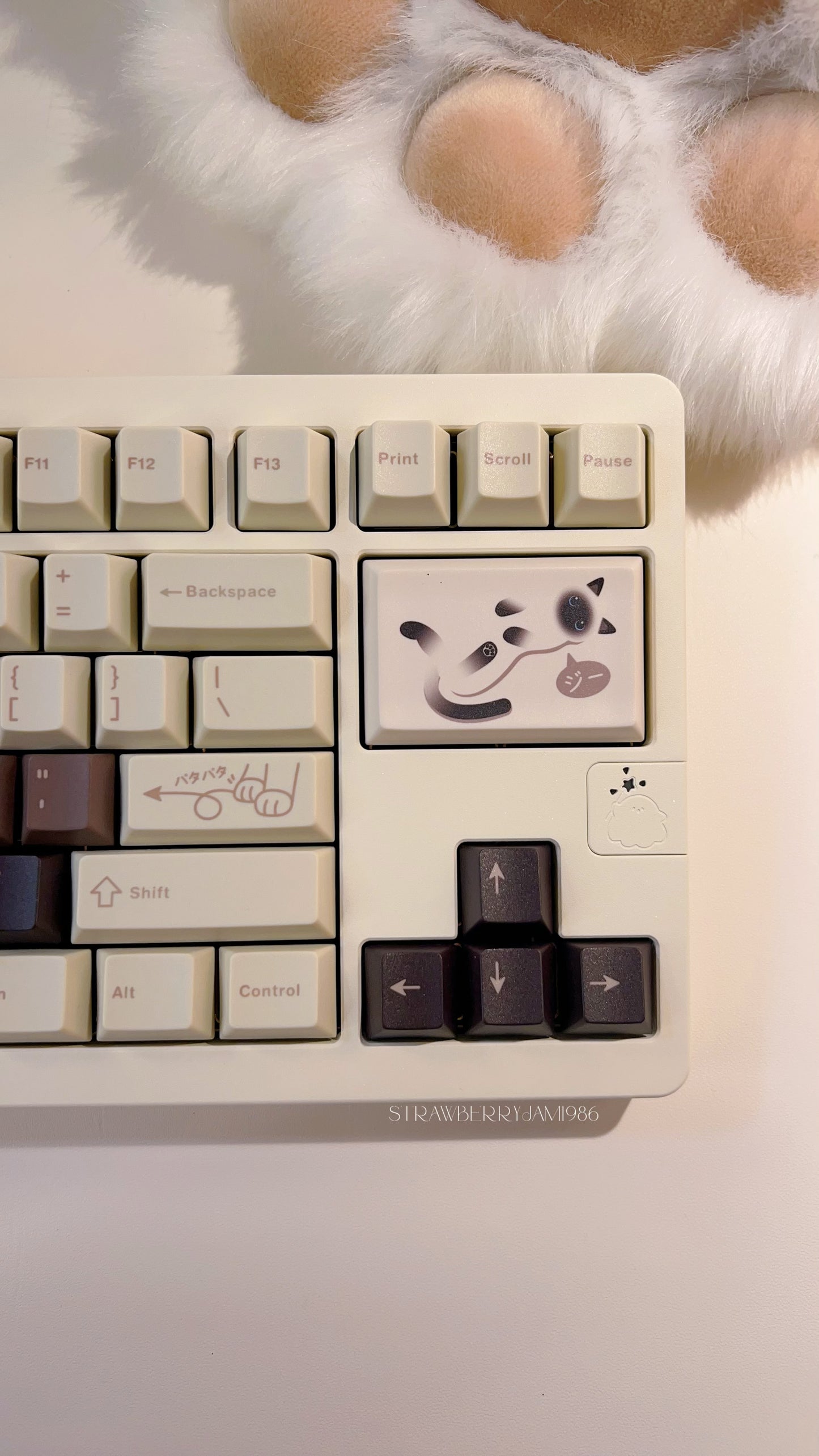 「only 1 Instock」Prebuilt Dino80 Cream White Aluminum Customized Mechanical Keyboard
