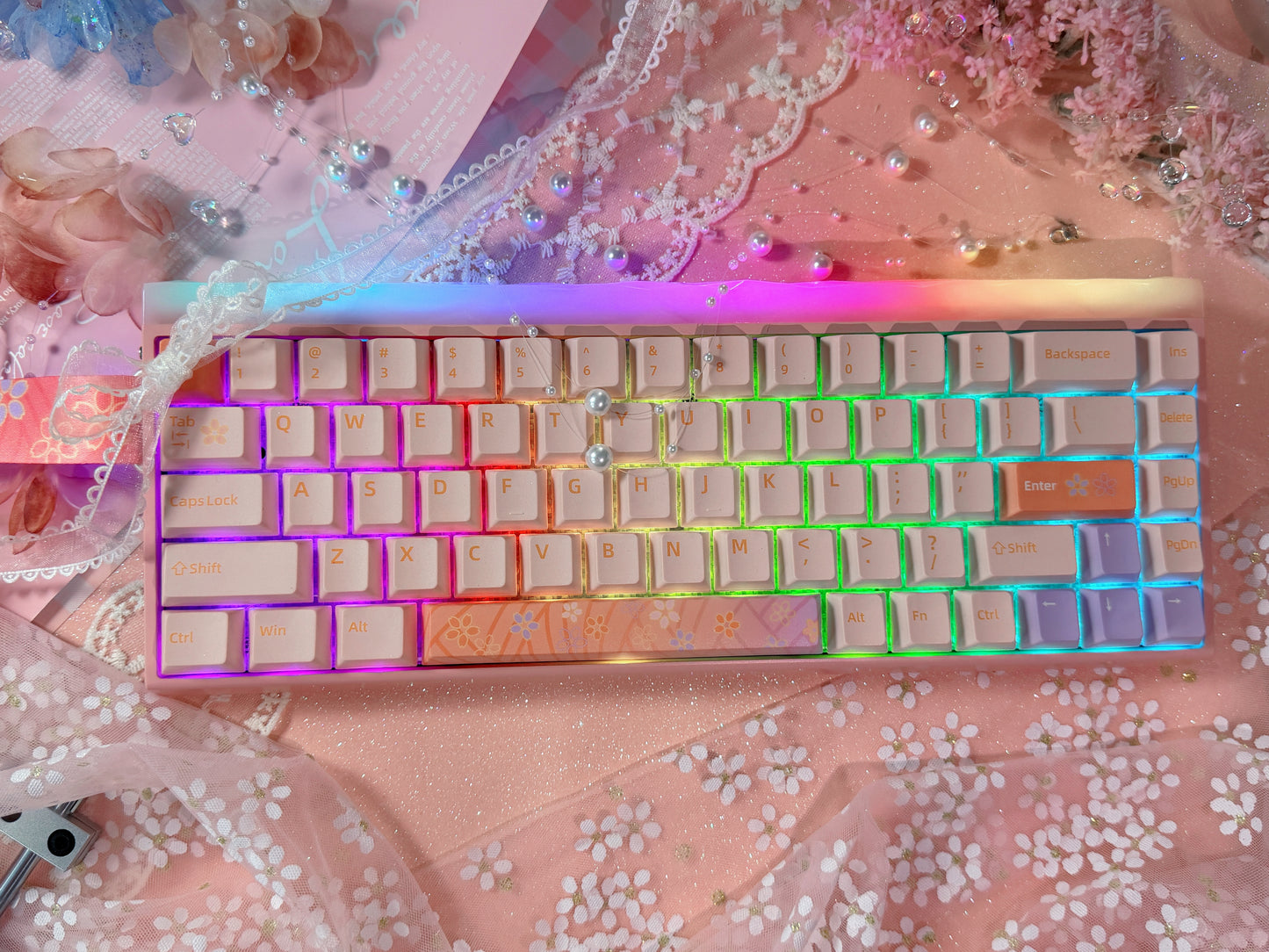 Unboxing Sample For Sales ONLY 1 Instock AULA HERO68 HE ULTRA SAKURA PINK MEGNATIC SWITCH GAMING KEYBOARD