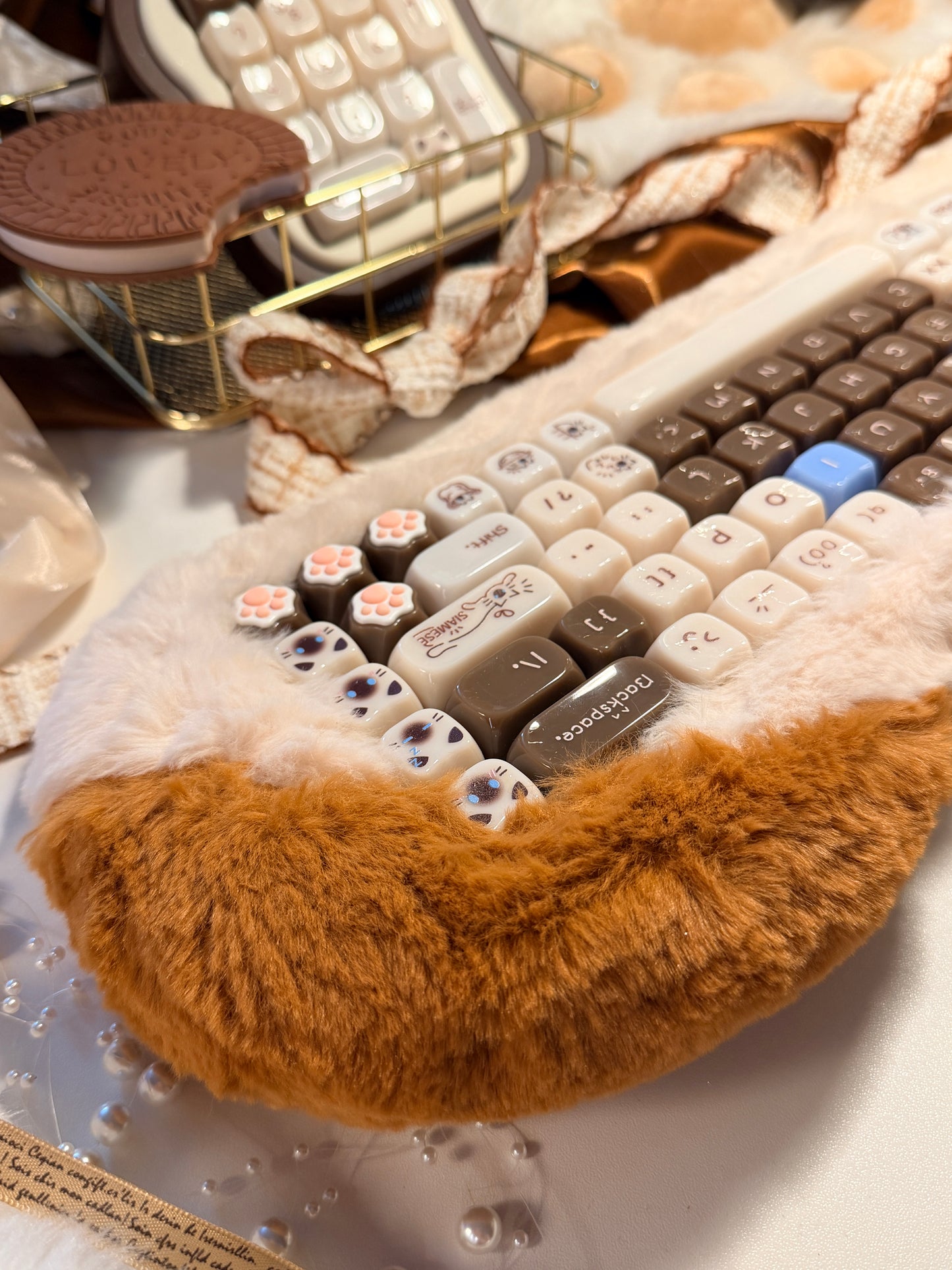 ONLY 1 Instock Prebuilt Aluminum Customized Mechanical Keyboard Petbrick65 CatSet