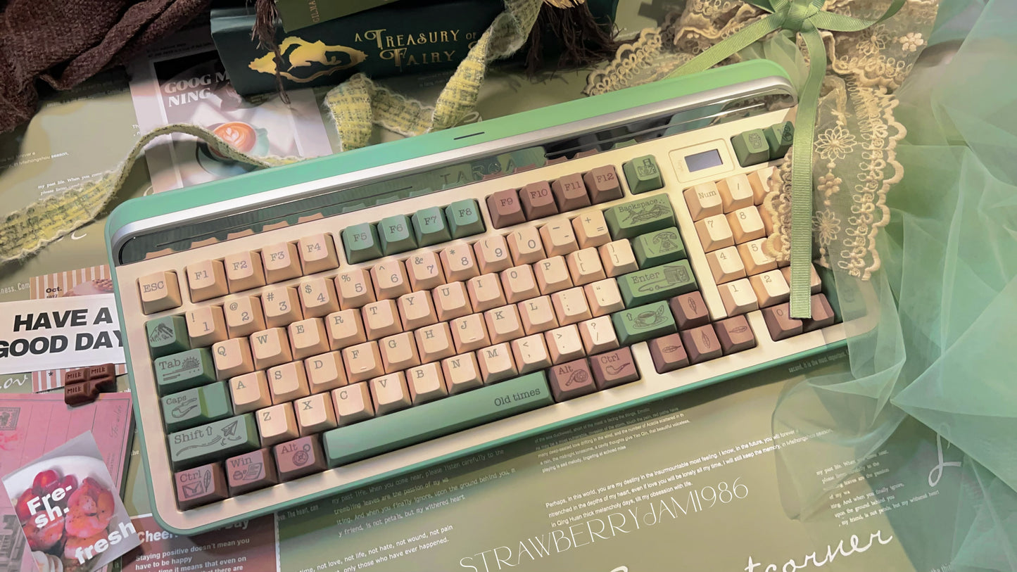 Preorder Prebuilt Targa98 Green Aluminum Customized Mechanical Keyboard Set