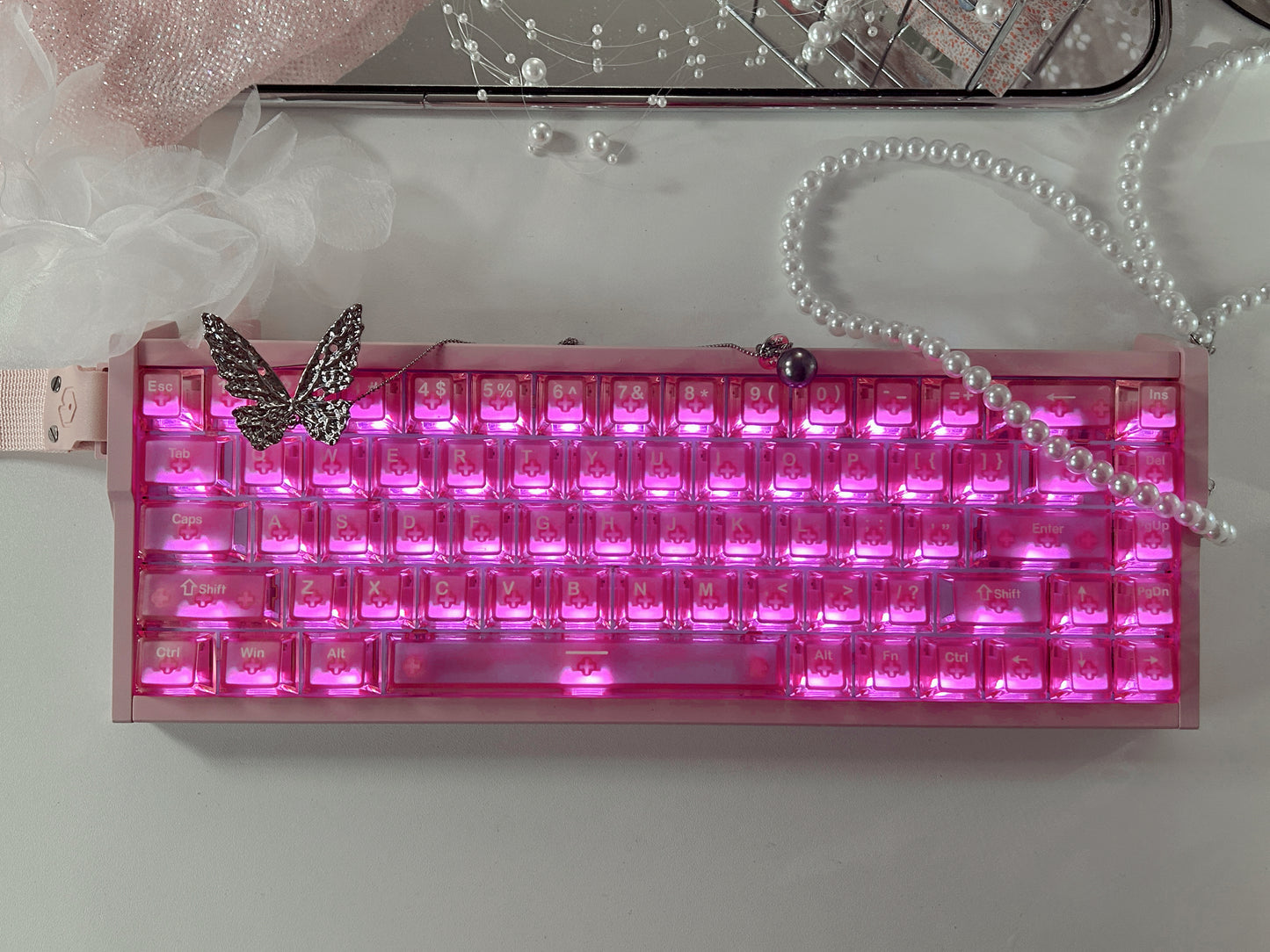 Unboxing Sample For Sales ONLY 1 Instock Peach Pink MG68 Plus Magnetic Switch Mechanical Keyboard