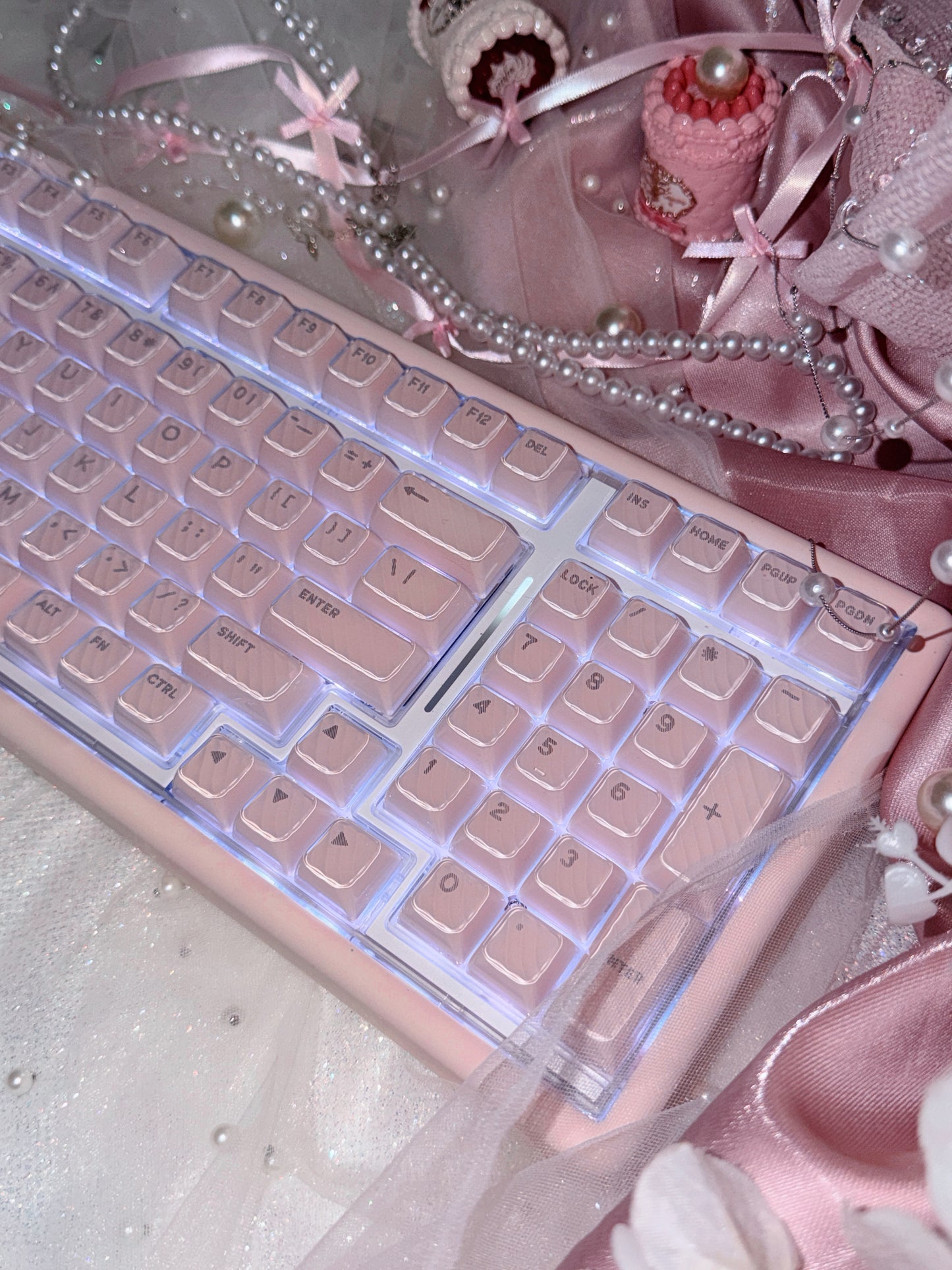 Unboxing Sample For Sales ONLY 1 Instock ainbell base99 pale pink silent switch tri-mode wireless mechanical keyboard