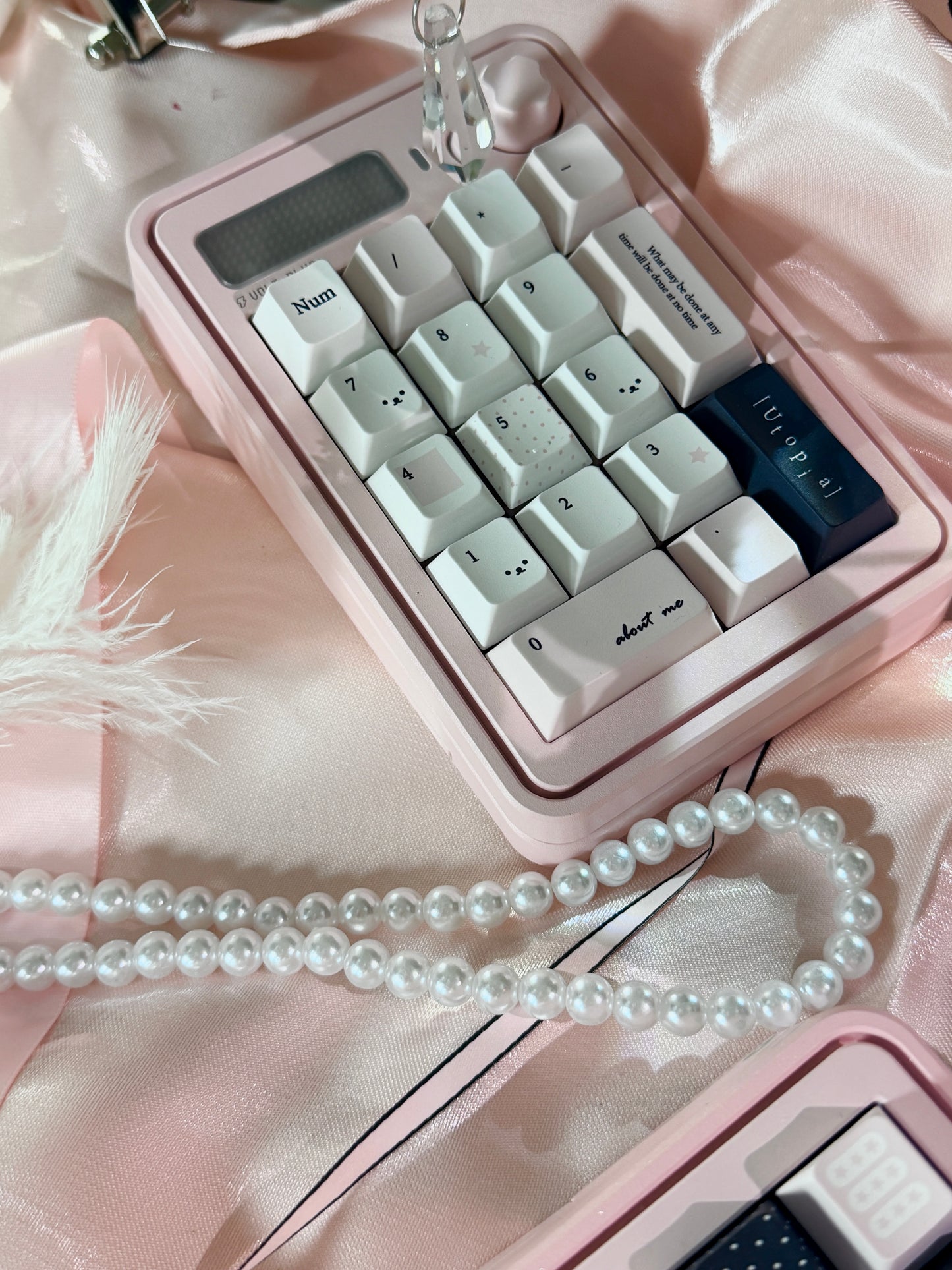 ONLY 1 INSTOCK Prebuilt Aluminum Custom Mechanical Keyboard PERCENTSTUDIO VOLT2.0 Pale Pink Set + VOLT PLUS PAD