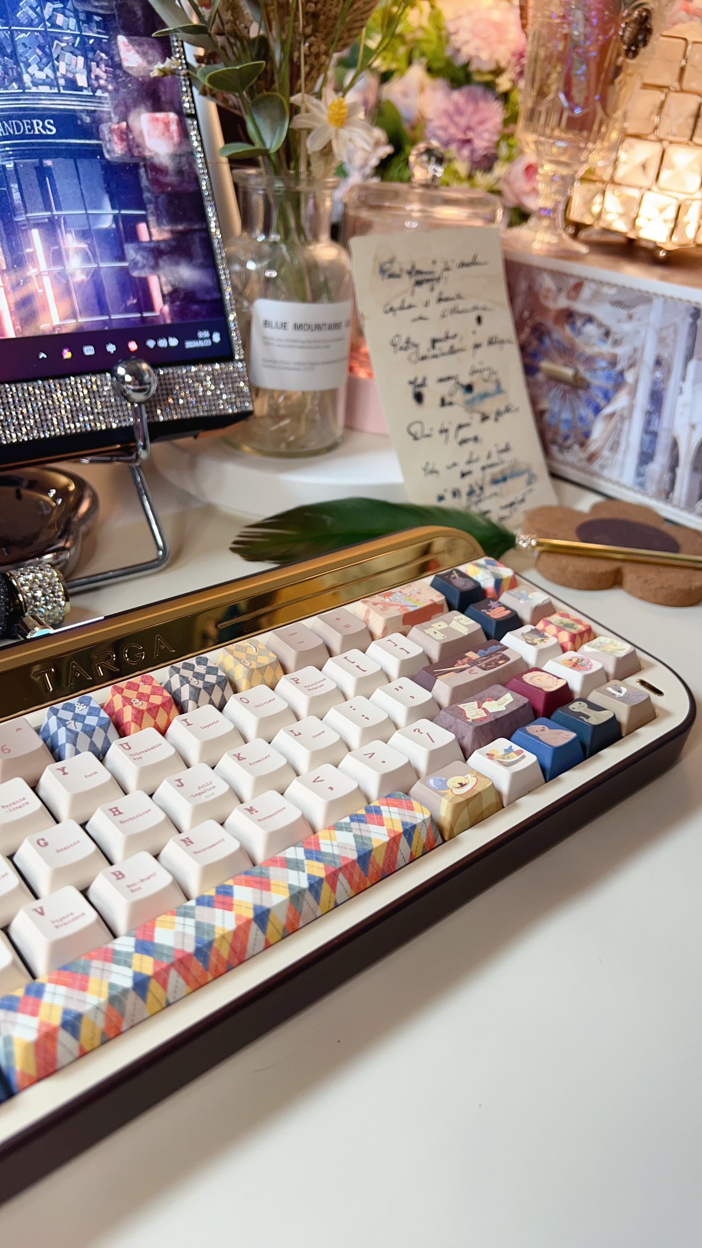 【Preorder】Prebuilt Targa65 Brown Aluminum Customized Mechanical Keyboard Harry Potter Theme