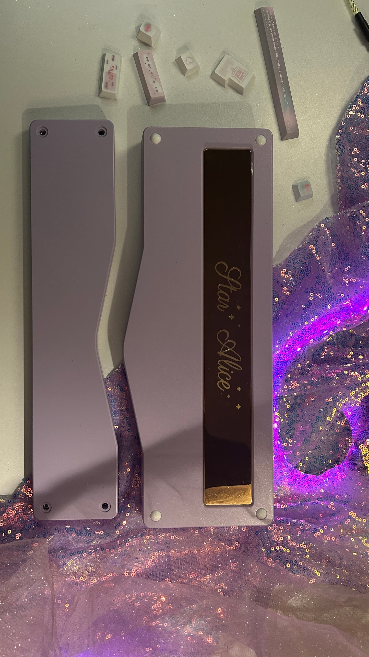 ONLY 1 instock Prebuilt StarAlice Aluminum Customized Mechanical Keyboard With Wrist rest