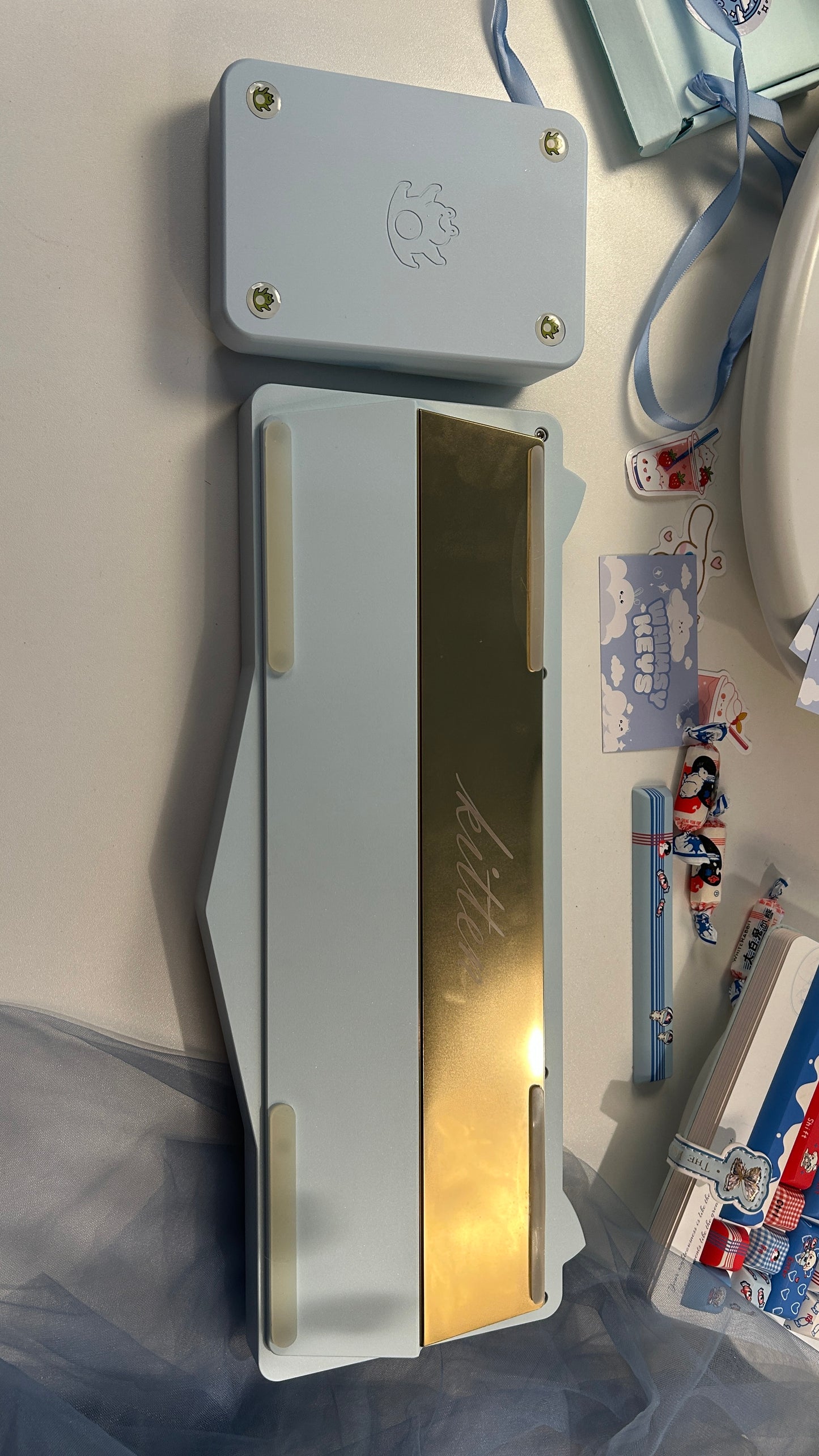 ONLY 1 Instock Prebuilt KittenAlice Aluminum Customized Mechanical Keyboard (not including number pad)