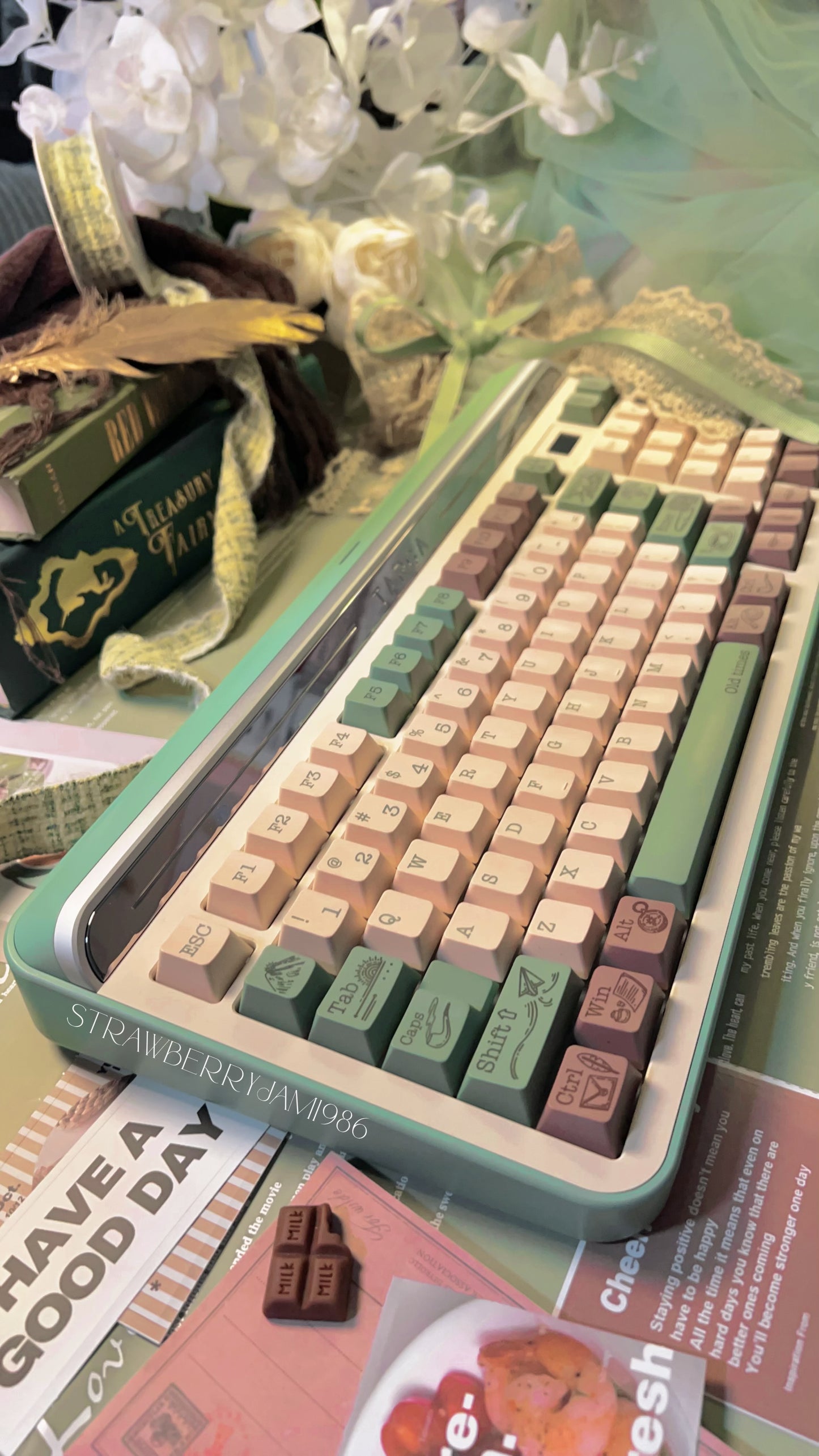 Preorder Prebuilt Targa98 Green Aluminum Customized Mechanical Keyboard Set