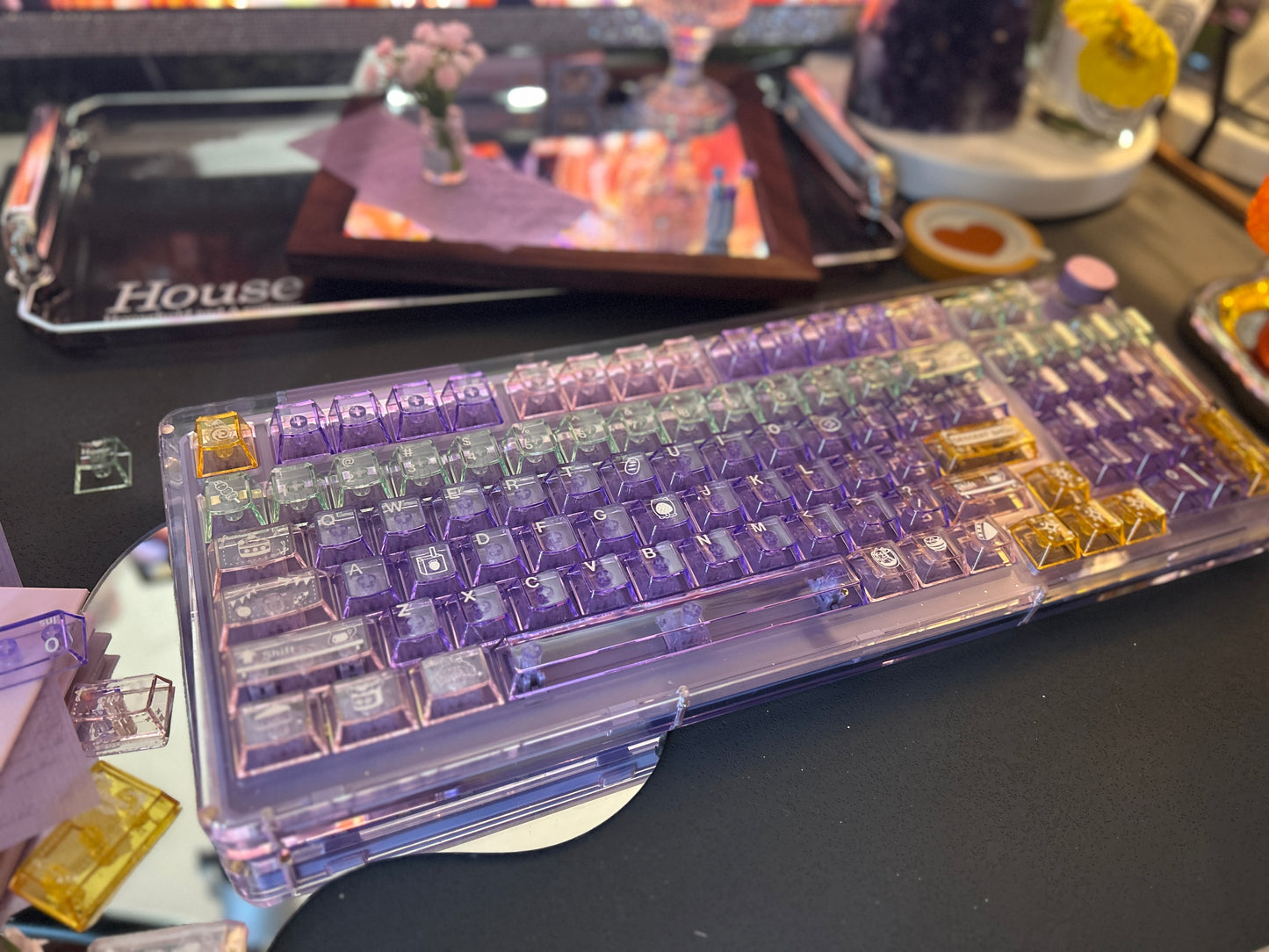 #0180 Crystal Candy Transparent PC Keycap (Keycaps ONLY not including keyboard)