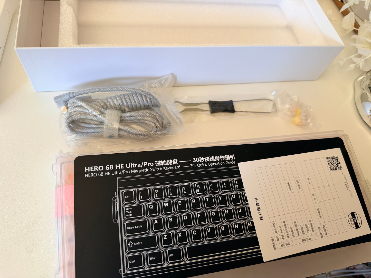 Unboxing Sample For Sales ONLY 1 Instock AULA HERO68 HE ULTRA SAKURA PINK MEGNATIC SWITCH GAMING KEYBOARD