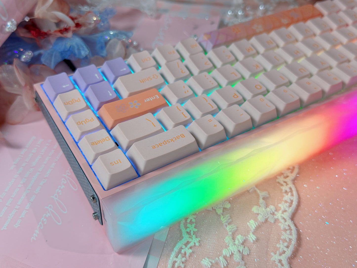 Unboxing Sample For Sales ONLY 1 Instock AULA HERO68 HE ULTRA SAKURA PINK MEGNATIC SWITCH GAMING KEYBOARD