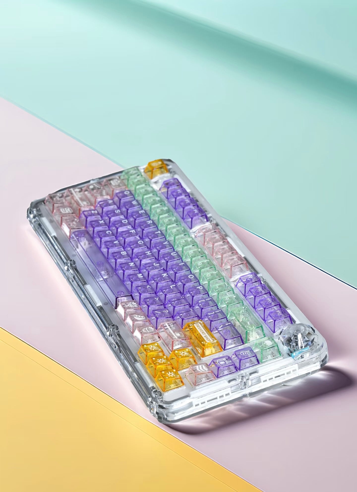 #0180 Crystal Candy Transparent PC Keycap (Keycaps ONLY not including keyboard)