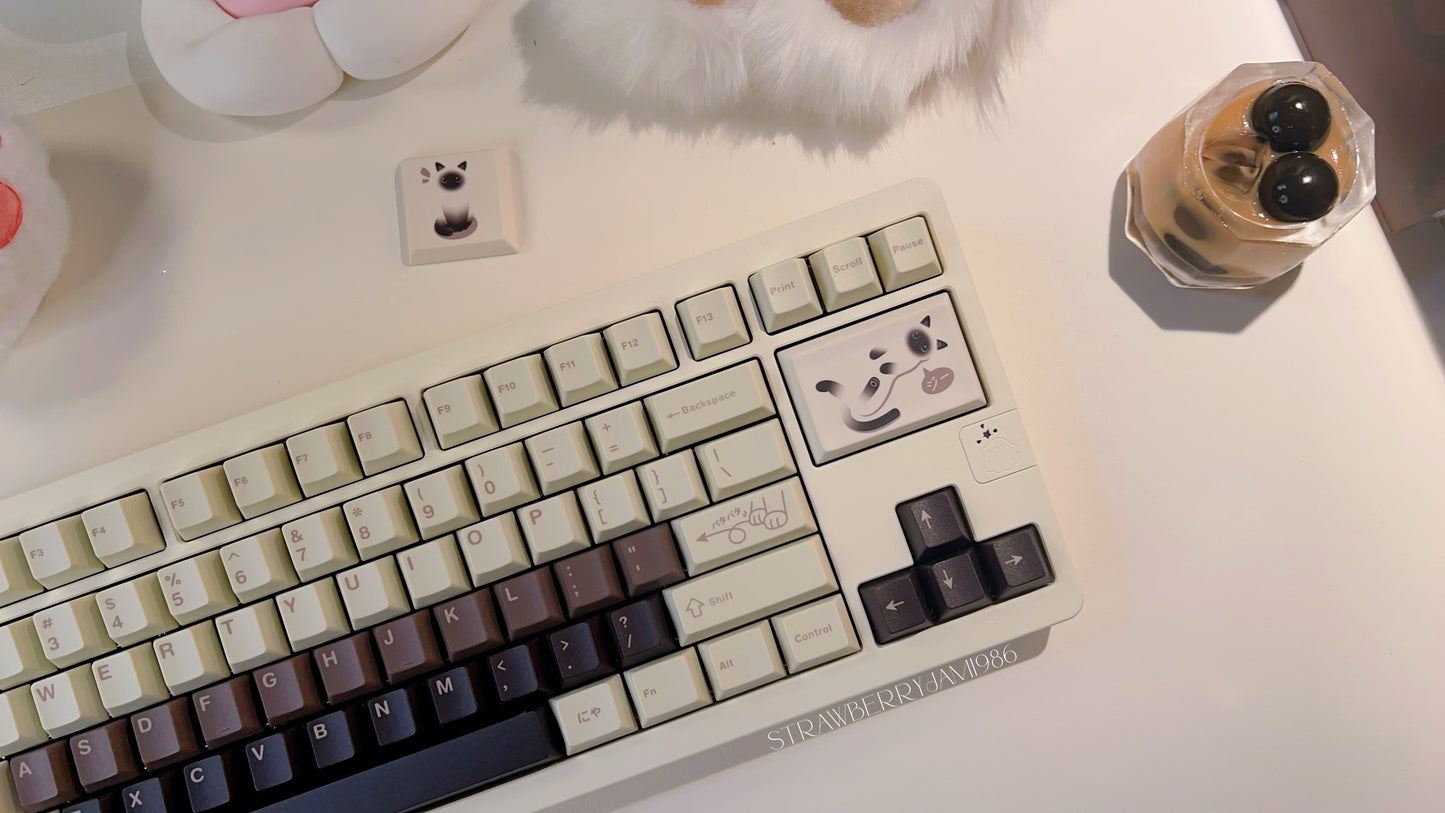 「only 1 Instock」Prebuilt Dino80 Cream White Aluminum Customized Mechanical Keyboard