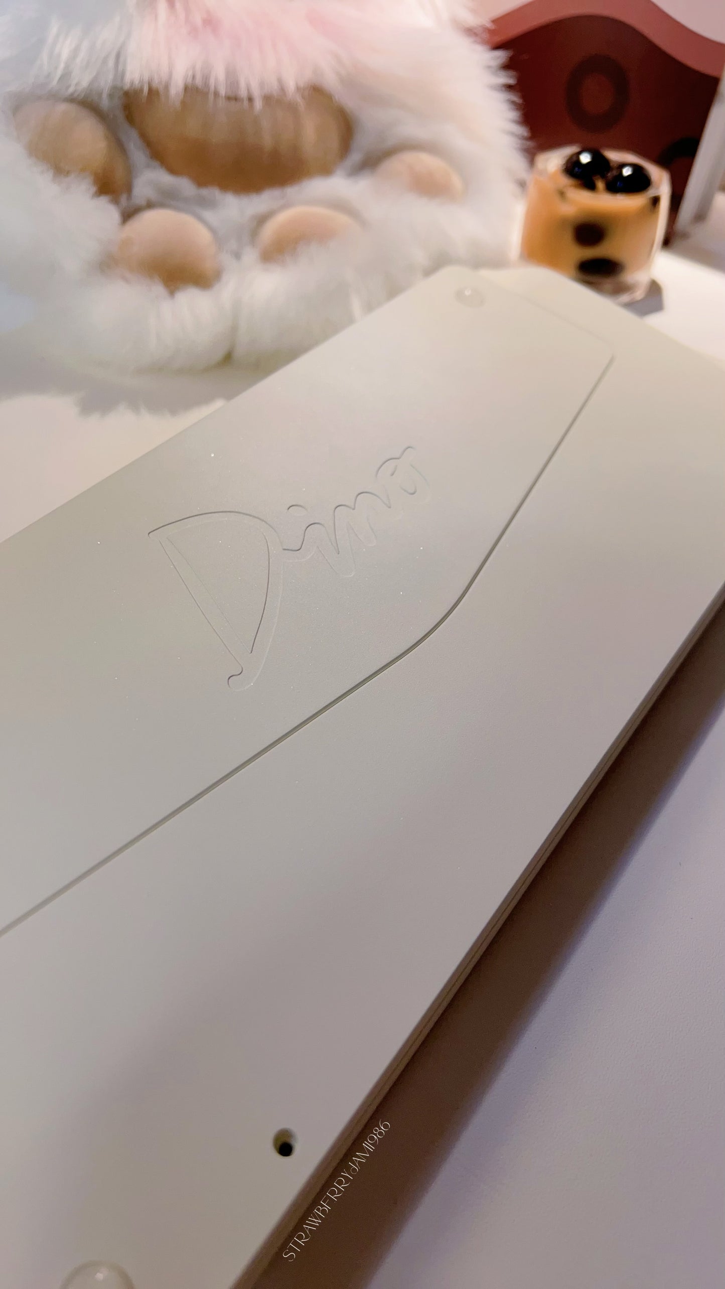 「only 1 Instock」Prebuilt Dino80 Cream White Aluminum Customized Mechanical Keyboard