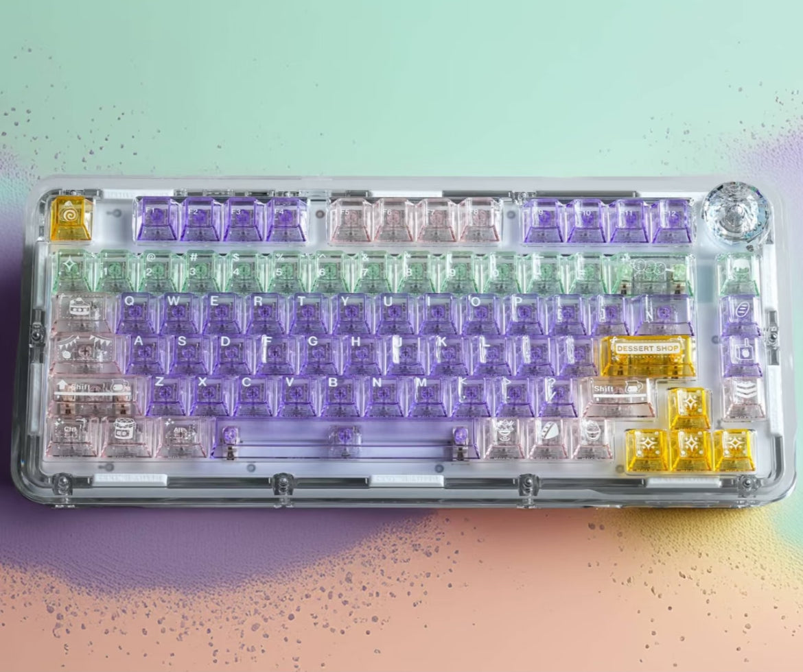 #0180 Crystal Candy Transparent PC Keycap (Keycaps ONLY not including keyboard)