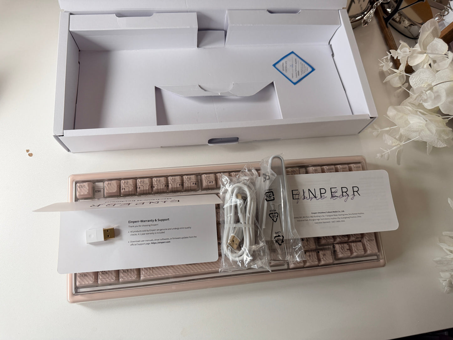 Unboxing Sample For Sales ONLY 1 Instock ainbell base99 pale pink silent switch tri-mode wireless mechanical keyboard