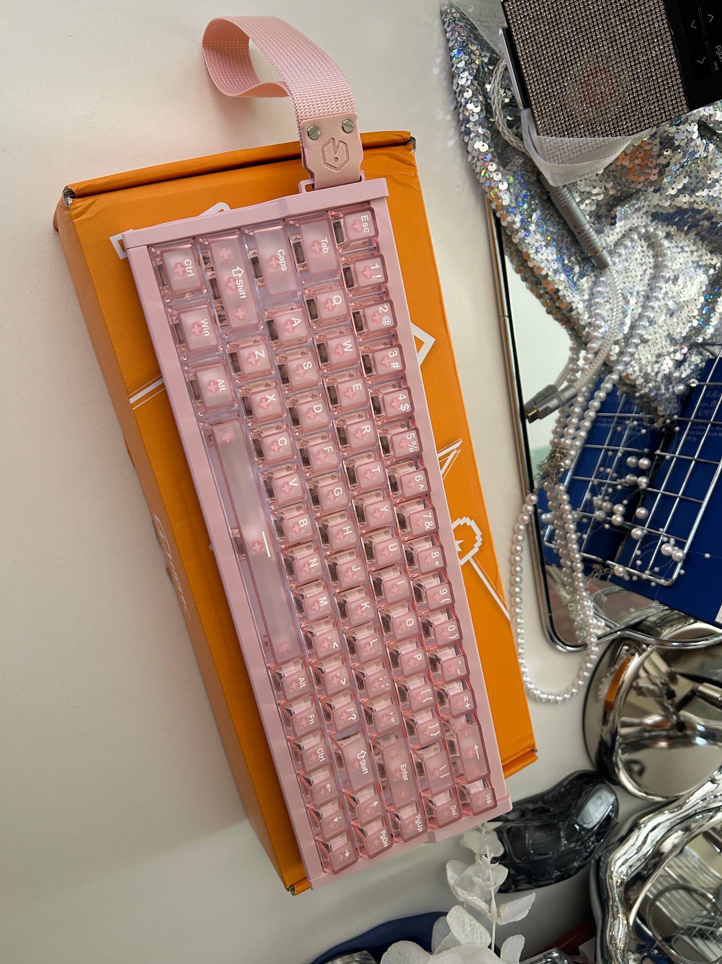 Unboxing Sample For Sales ONLY 1 Instock Peach Pink MG68 Plus Magnetic Switch Mechanical Keyboard