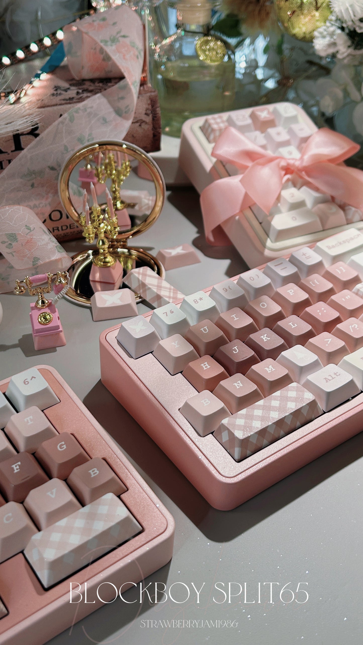 ONLY 1 Instock Prebuilt BLOCKBOY SPLIT65 Aluminum Customized Mechanical Keyboard