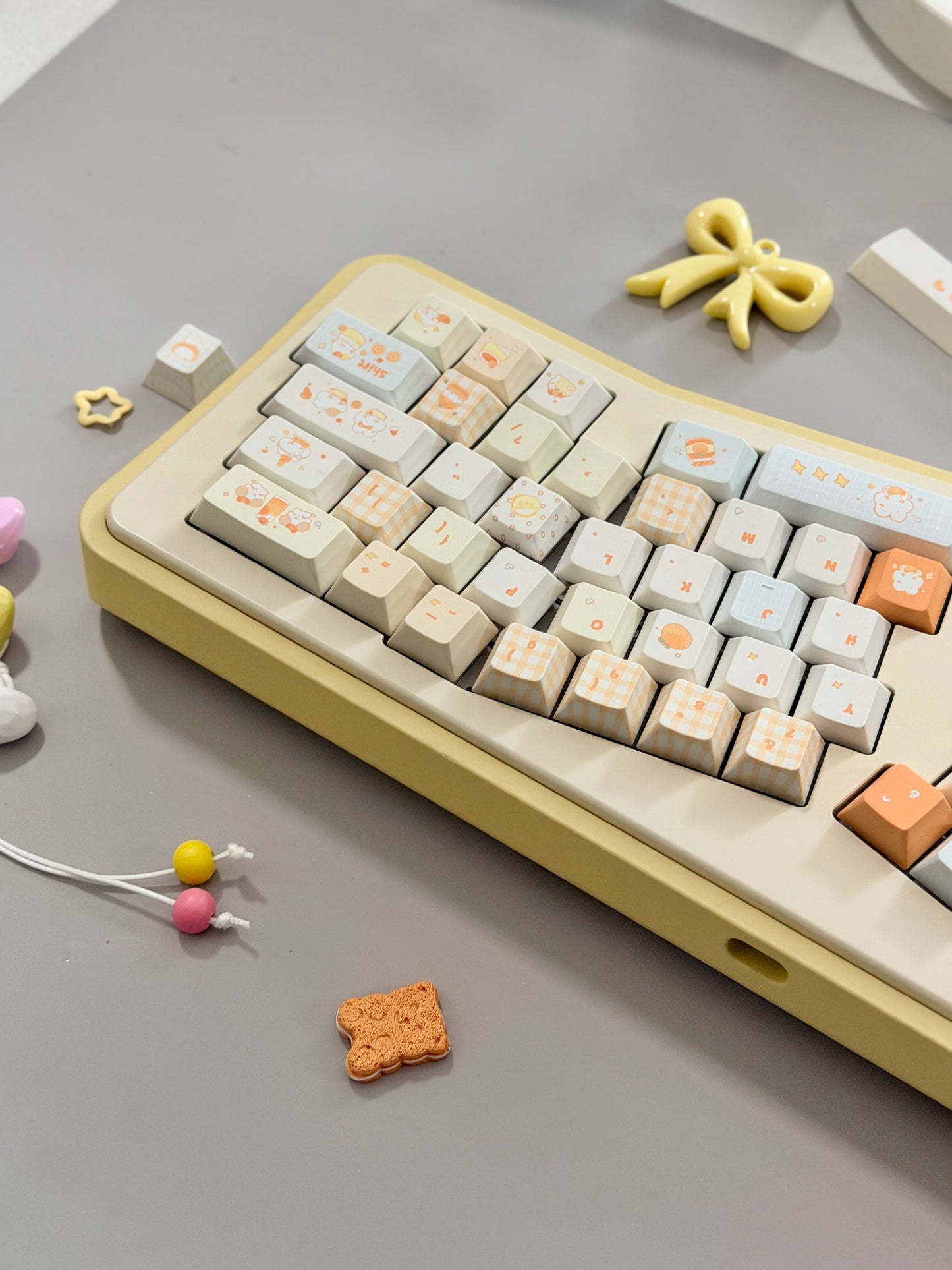 #0302 Orange Summer Dango Keycap Set | Cute Japanese-Inspired Pastel Food Keycaps