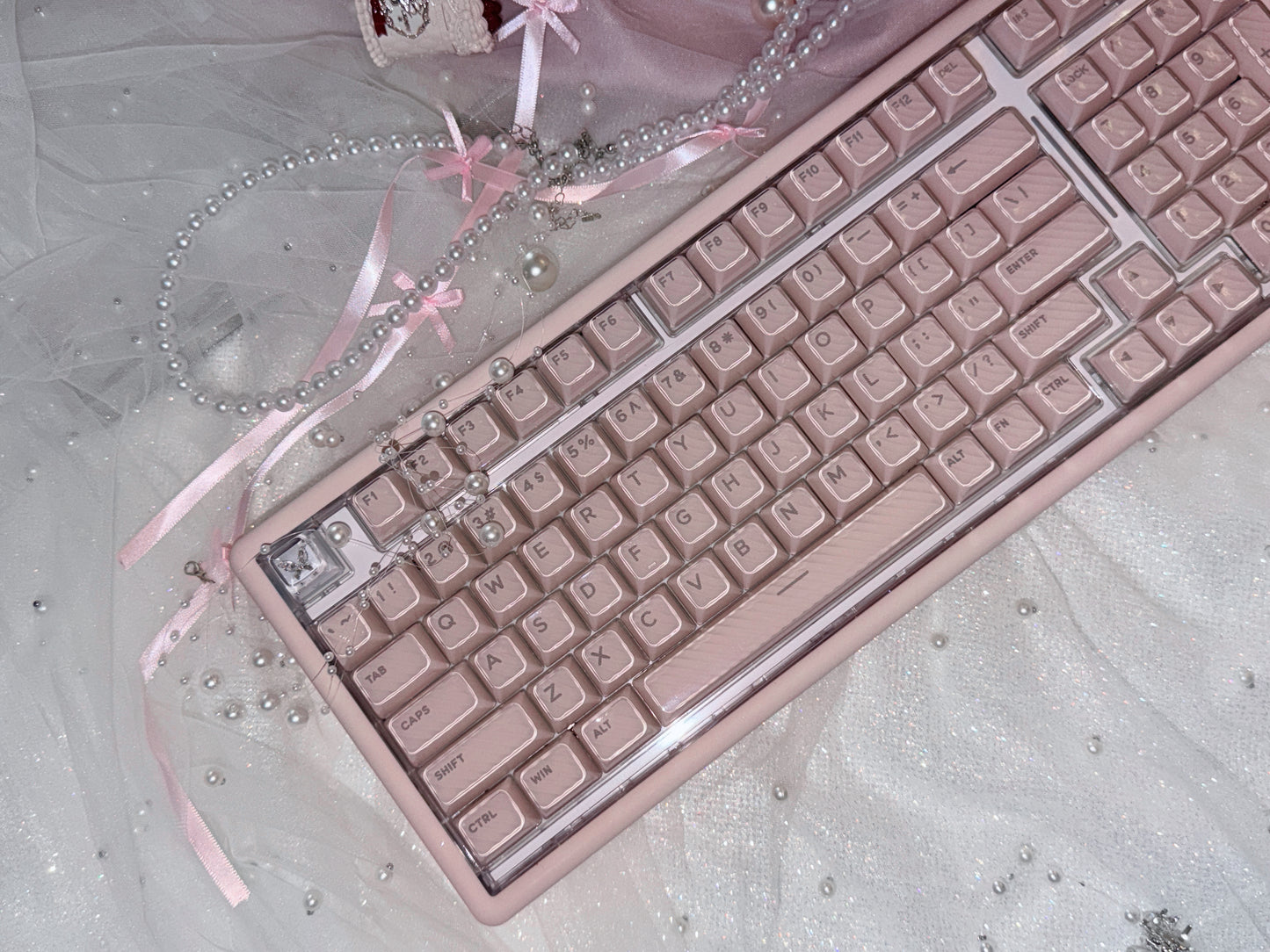 Unboxing Sample For Sales ONLY 1 Instock ainbell base99 pale pink silent switch tri-mode wireless mechanical keyboard