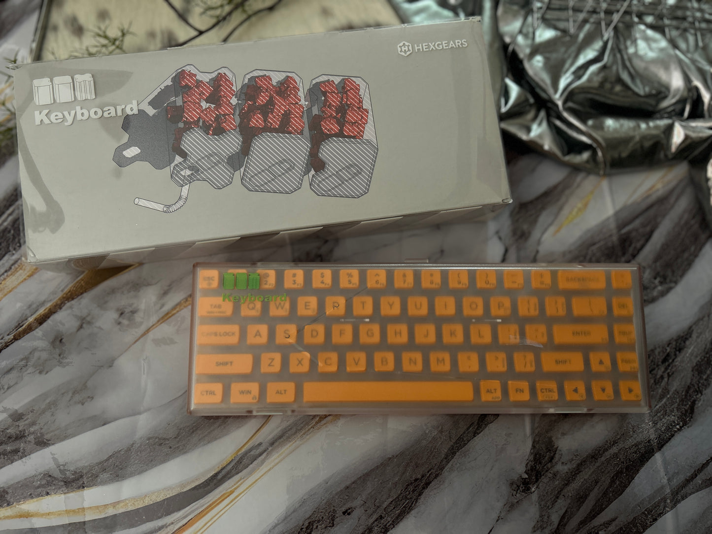 Unboxing Sample For Sales ONLY 1 Instock Soda Orange 68 Key RGB Clicky Mechanical Wireless Gaming Keyboard