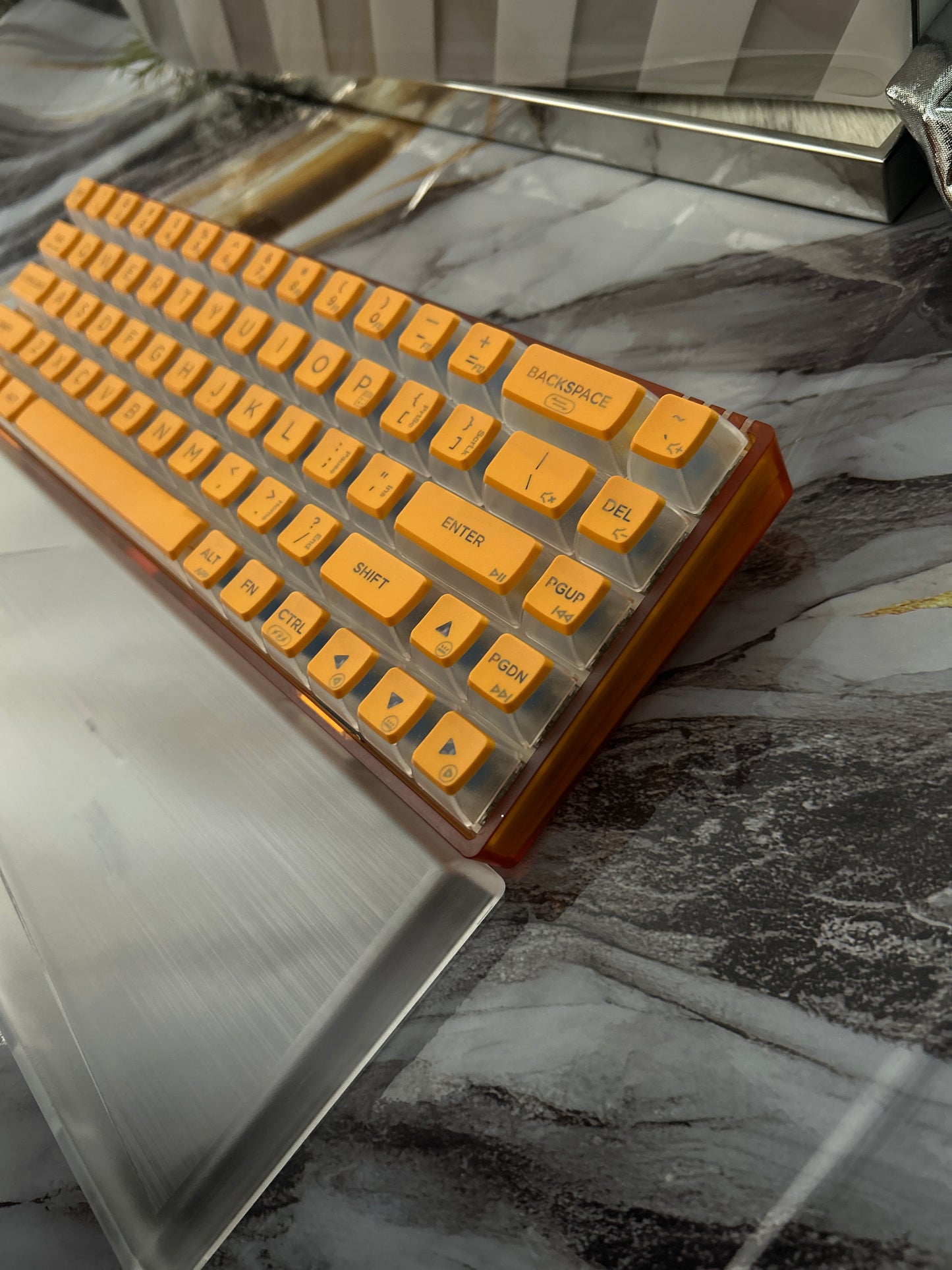 Unboxing Sample For Sales ONLY 1 Instock Soda Orange 68 Key RGB Clicky Mechanical Wireless Gaming Keyboard