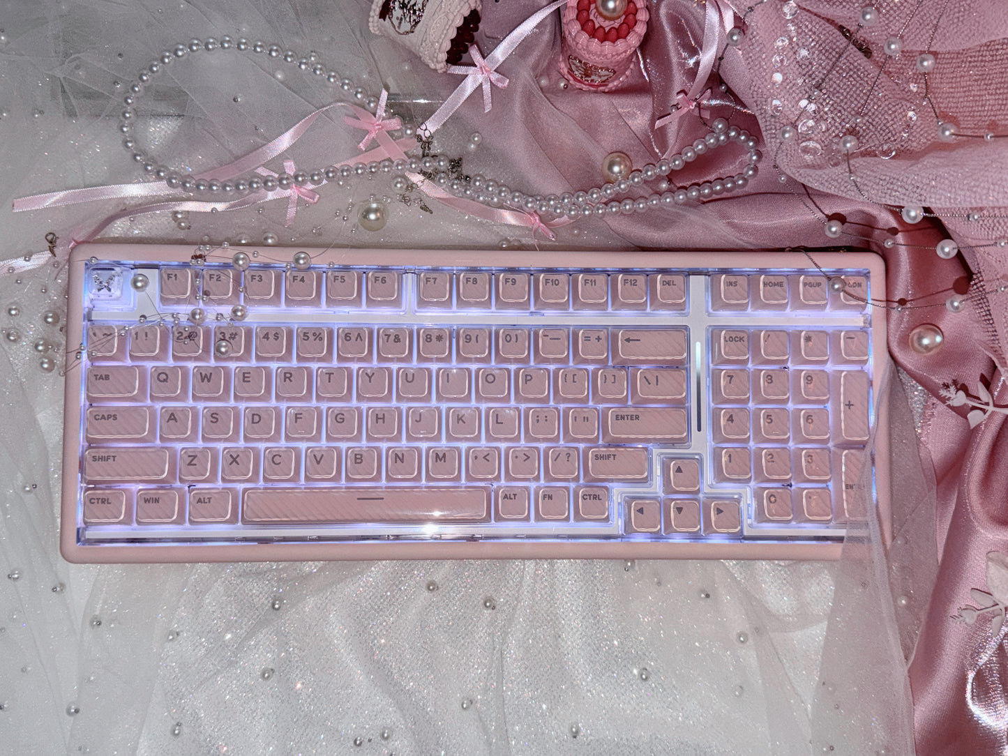 Unboxing Sample For Sales ONLY 1 Instock ainbell base99 pale pink silent switch tri-mode wireless mechanical keyboard