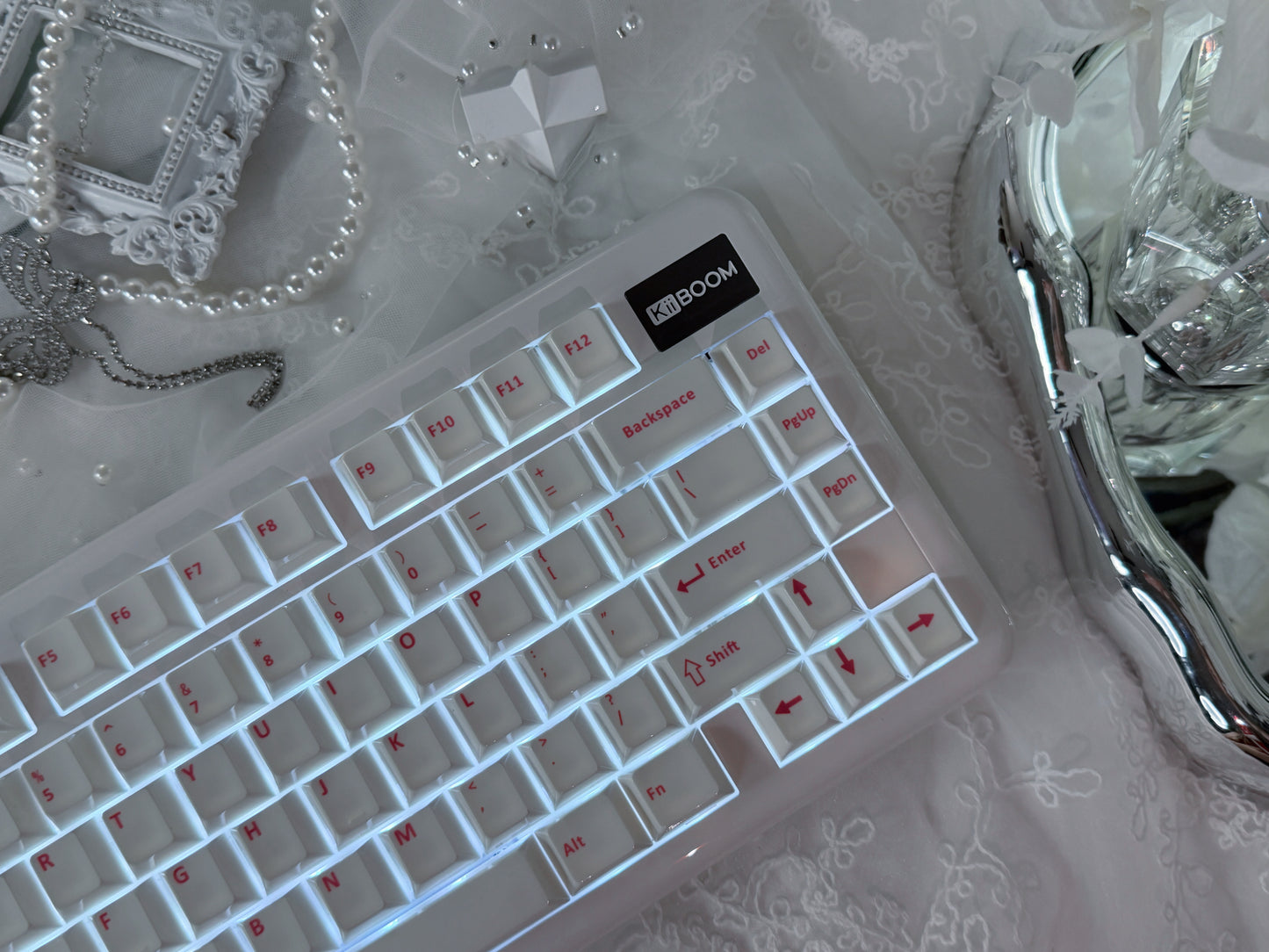Unboxing Sample ONLY 1 INSTOCK KiiBOOM Phantom81 Lite White Tri-mode Wireless Mechanical Keyboard