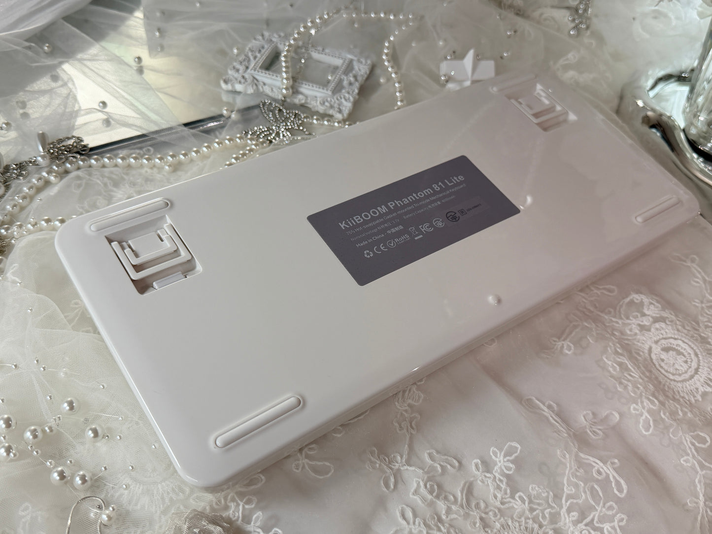 Unboxing Sample ONLY 1 INSTOCK KiiBOOM Phantom81 Lite White Tri-mode Wireless Mechanical Keyboard