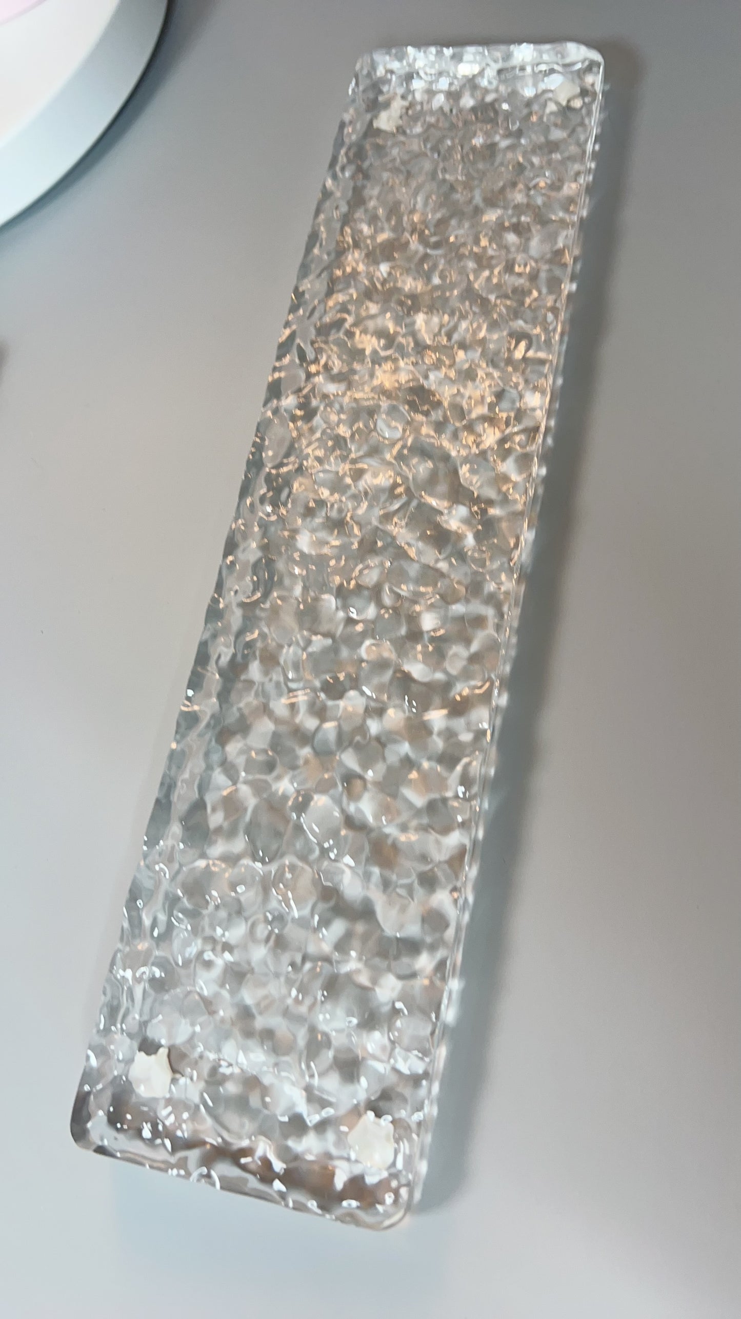 Black/ White Transparent Crystal Clear Acrylic Ice Water Ripple Keyboard Hand Rest Wrist Rest Board(ONLY Wristrest not including keyboard or cable)