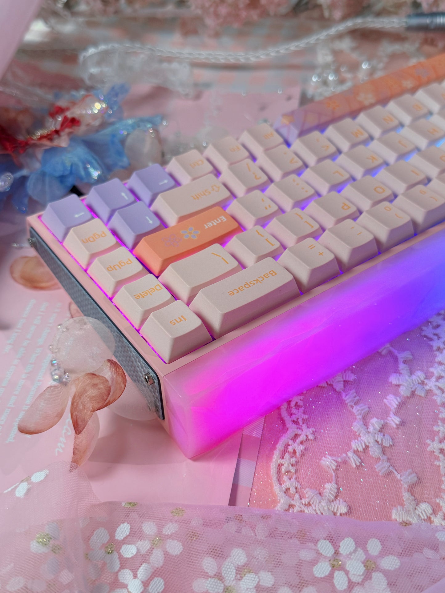 Unboxing Sample For Sales ONLY 1 Instock AULA HERO68 HE ULTRA SAKURA PINK MEGNATIC SWITCH GAMING KEYBOARD