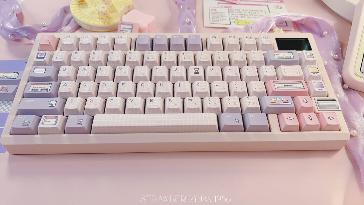 【preorder】Prebuilt ZOOM75 TIGA strawberry icecream pastel Pink tri_mode Aluminum Customized Mechanical Keyboard set (not including number pad)