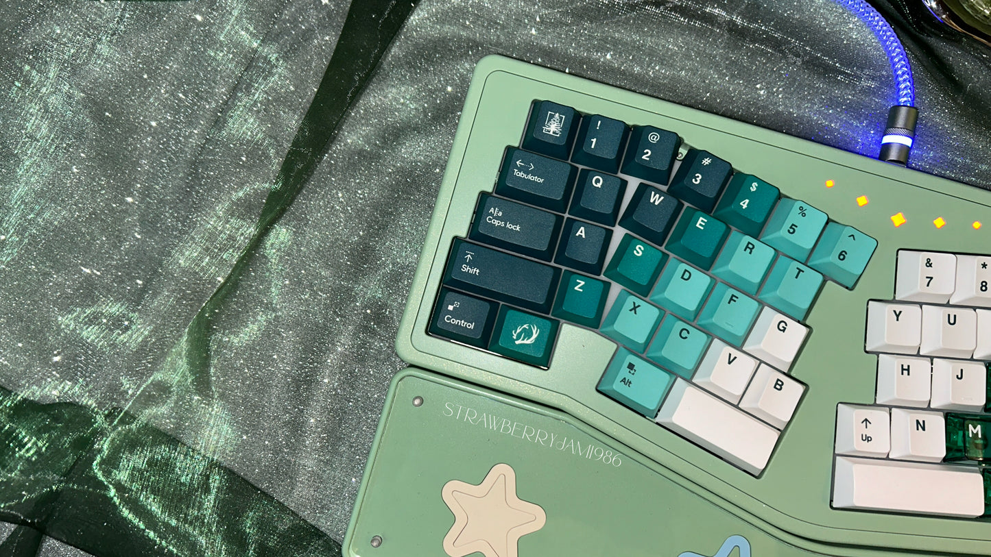 Preorder Prebuilt StarAlice Aluminum Customized Mechanical Keyboard & Wristrest Set