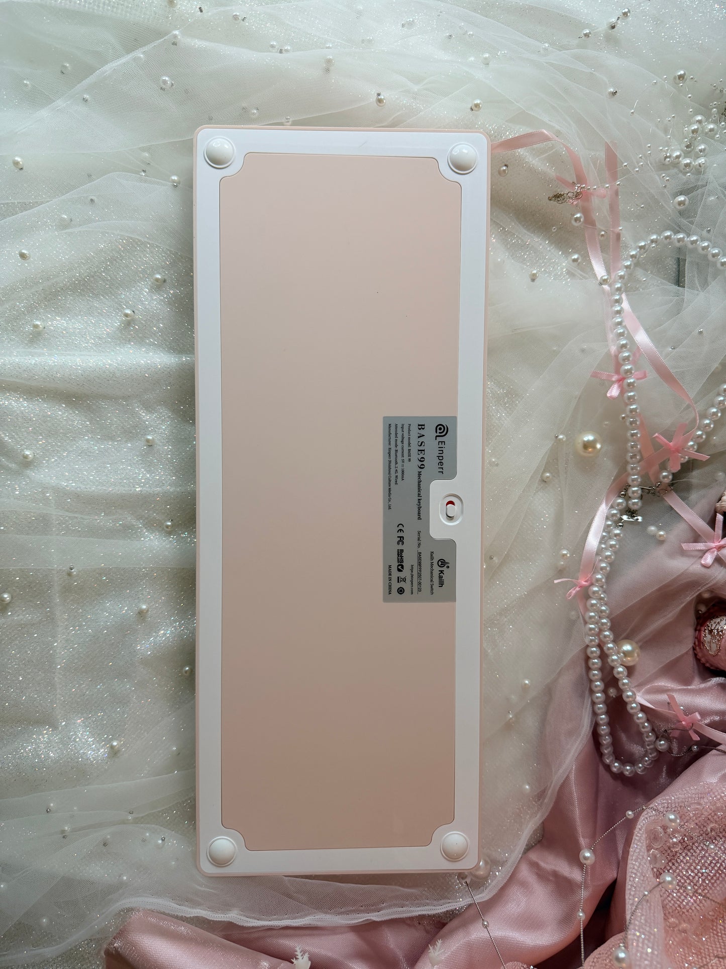 Unboxing Sample For Sales ONLY 1 Instock ainbell base99 pale pink silent switch tri-mode wireless mechanical keyboard