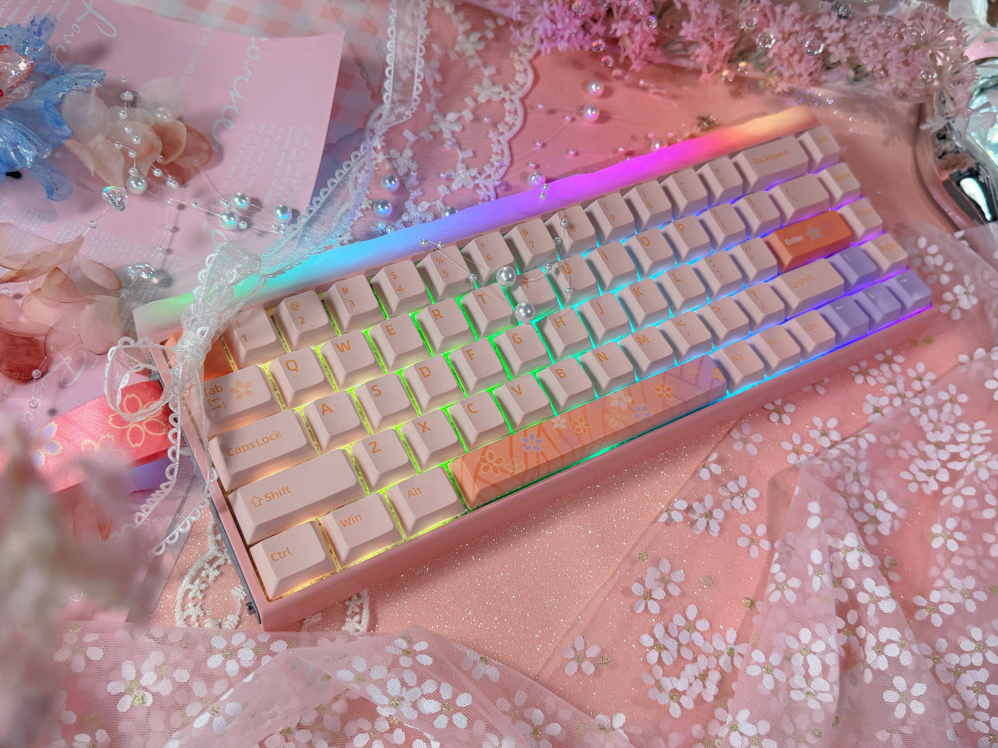 Unboxing Sample For Sales ONLY 1 Instock AULA HERO68 HE ULTRA SAKURA PINK MEGNATIC SWITCH GAMING KEYBOARD