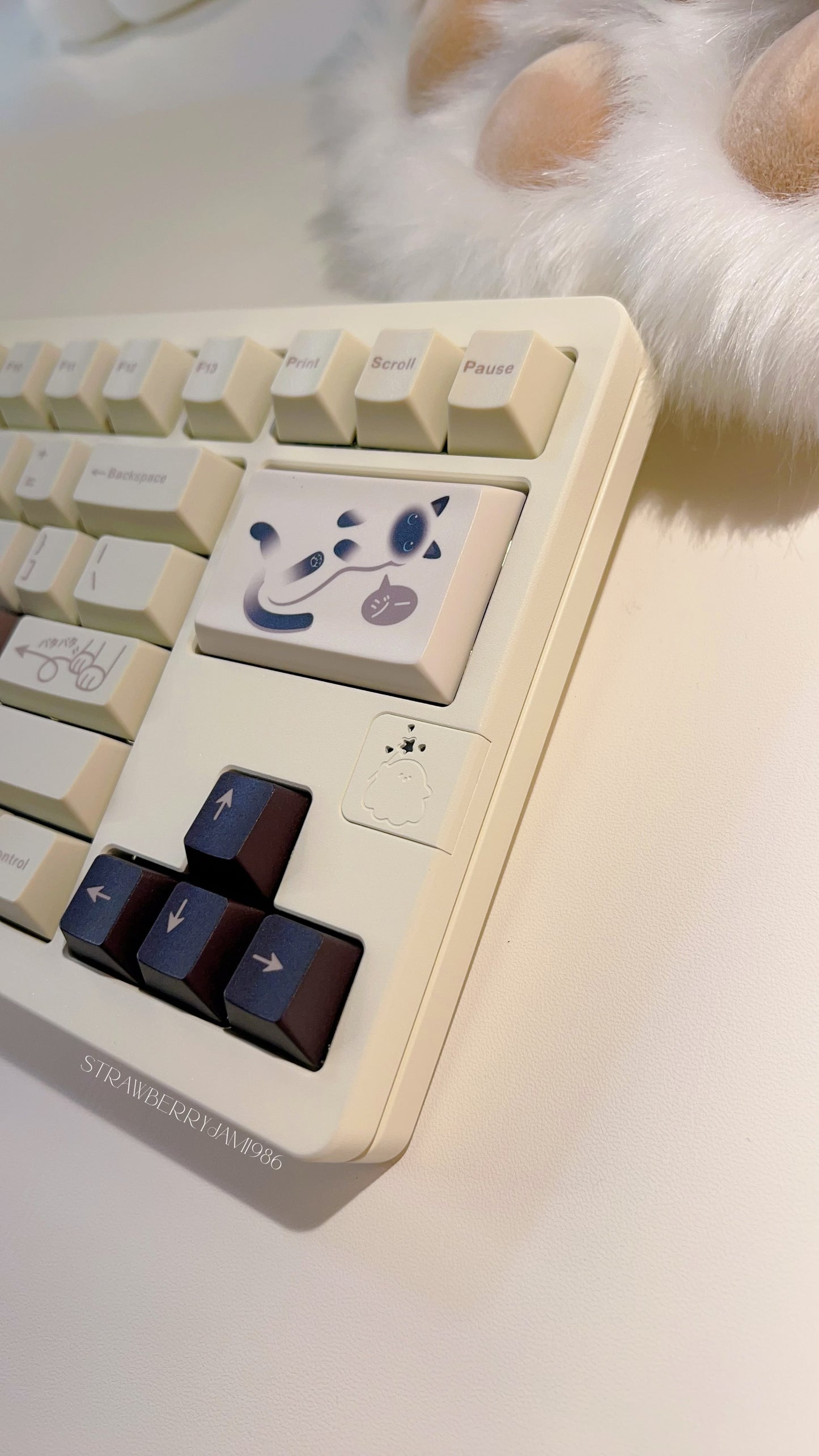 「only 1 Instock」Prebuilt Dino80 Cream White Aluminum Customized Mechanical Keyboard