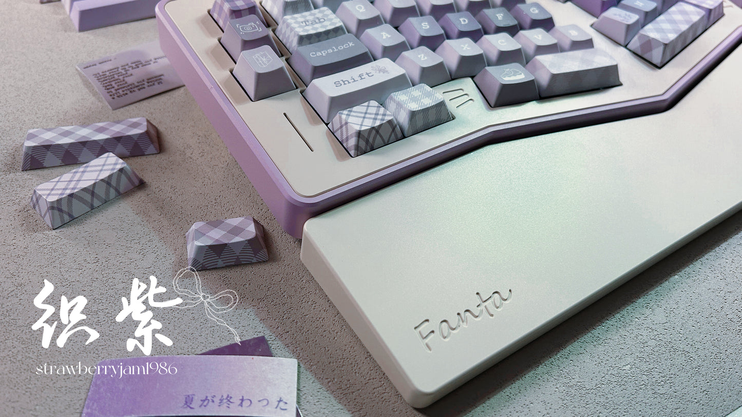 ONLY 1 INSTOCK Prebuilt Aluminum Customized Mechanical Keyboard PURPULE KITTENALICE ERGONOMIC CAT KEYBOARD SET with Wristrest