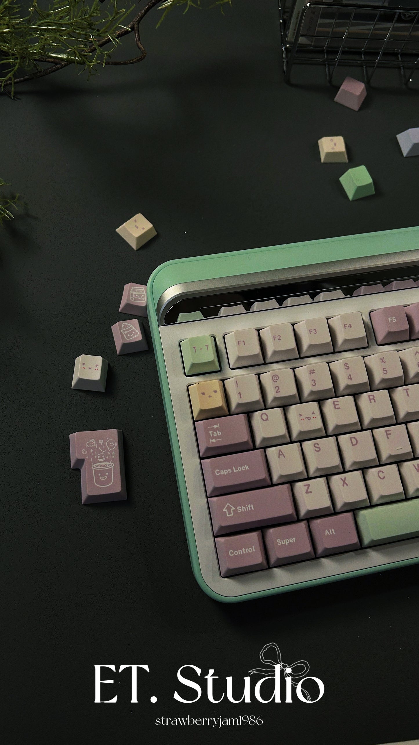 ONLY 1 Instock Prebuilt Targa98 Mint Green Aluminum Customized Mechanical Keyboard Set