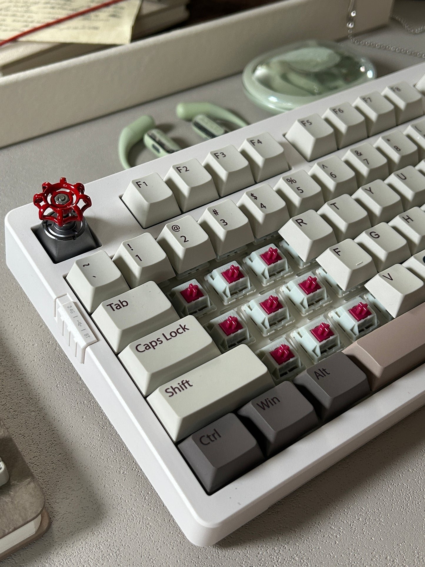 Unboxing Sample For Sales ONLY 1 Instock EPOMAKER EK98 Wireless Mechanical Keyboard, Tri-Mode Bluetooth/2.4Ghz/USB-C Wired, Hot Swappable Creamy Switch, RGB Backlit Custom (White, Mulan Switch)