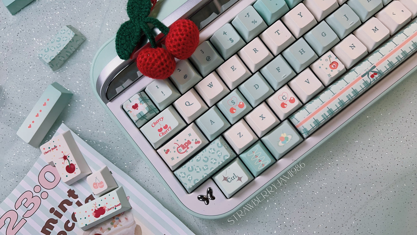 「only 1 Instock」Prebuilt Aluminum Customized Mechanical Keyboard Targa65 Mint Green