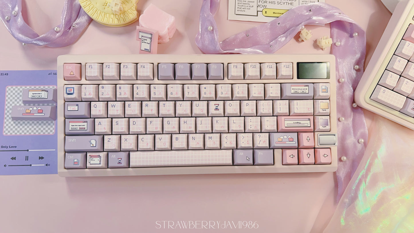 【preorder】Prebuilt ZOOM75 TIGA strawberry icecream pastel Pink tri_mode Aluminum Customized Mechanical Keyboard set (not including number pad)