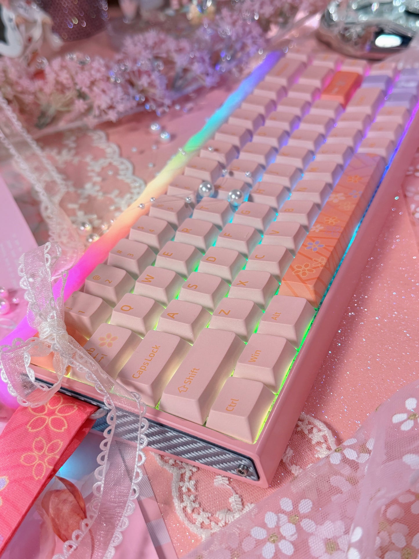 Unboxing Sample For Sales ONLY 1 Instock AULA HERO68 HE ULTRA SAKURA PINK MEGNATIC SWITCH GAMING KEYBOARD