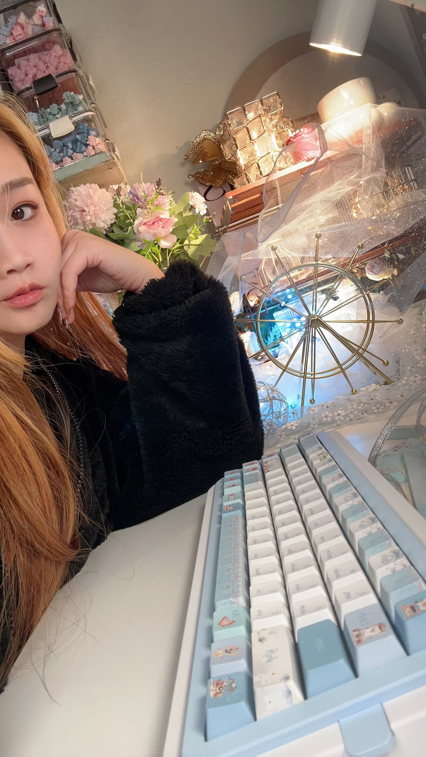 ONLY 1 Instock Prebuilt Soap65 Blue White Aluminum Customized Mechanical Keyboard Set