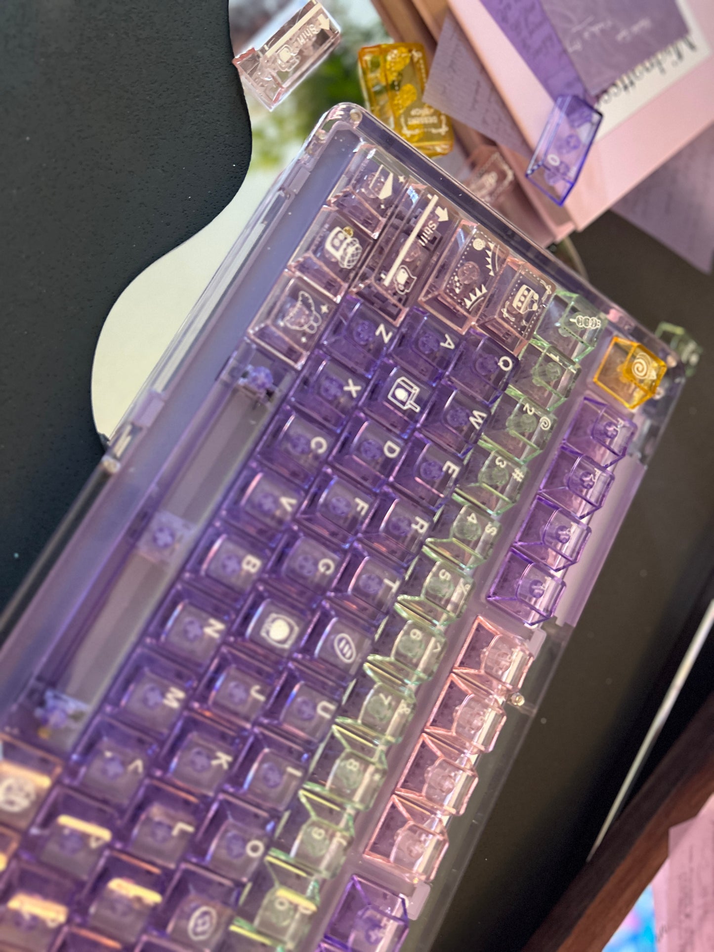 #0180 Crystal Candy Transparent PC Keycap (Keycaps ONLY not including keyboard)