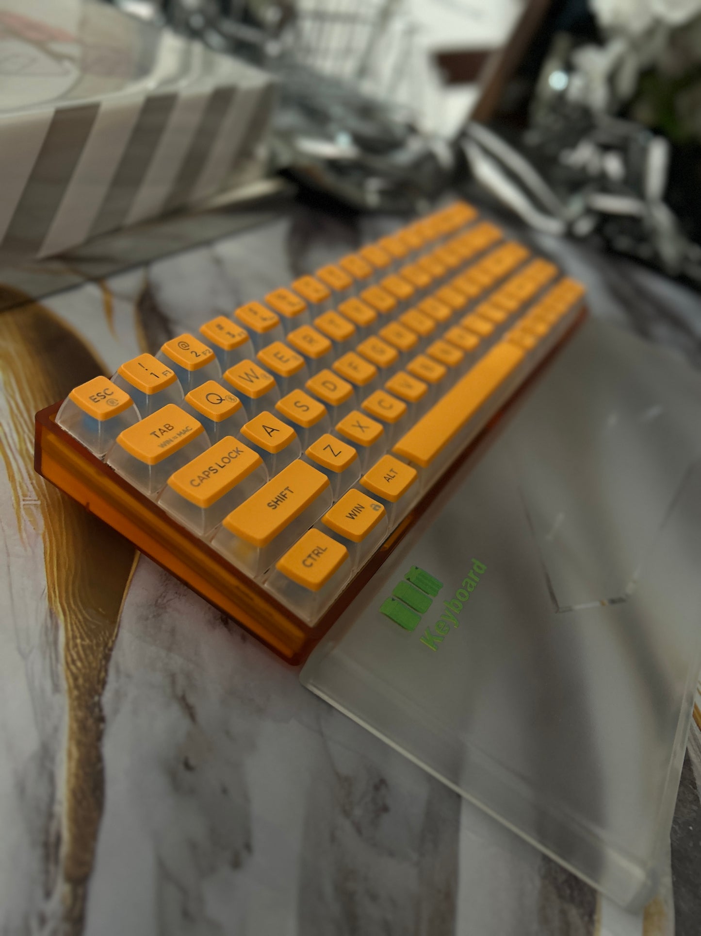 Unboxing Sample For Sales ONLY 1 Instock Soda Orange 68 Key RGB Clicky Mechanical Wireless Gaming Keyboard