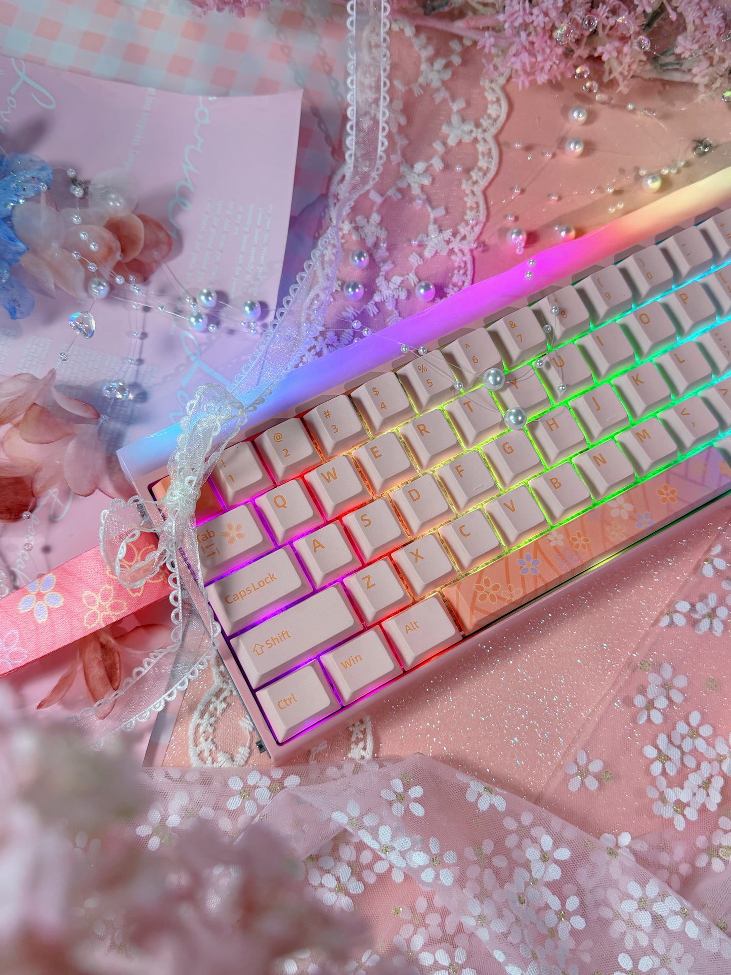 Unboxing Sample For Sales ONLY 1 Instock AULA HERO68 HE ULTRA SAKURA PINK MEGNATIC SWITCH GAMING KEYBOARD