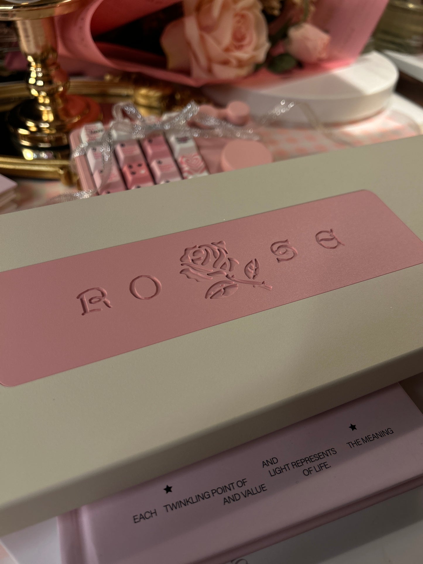 ONLY 1 INSTOCK Prebuilt Aluminum Customized Mechanical Keyboard ROSE65 Creamy Pink(not including the number pad)