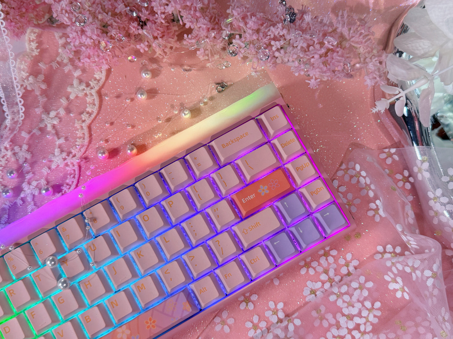 Unboxing Sample For Sales ONLY 1 Instock AULA HERO68 HE ULTRA SAKURA PINK MEGNATIC SWITCH GAMING KEYBOARD