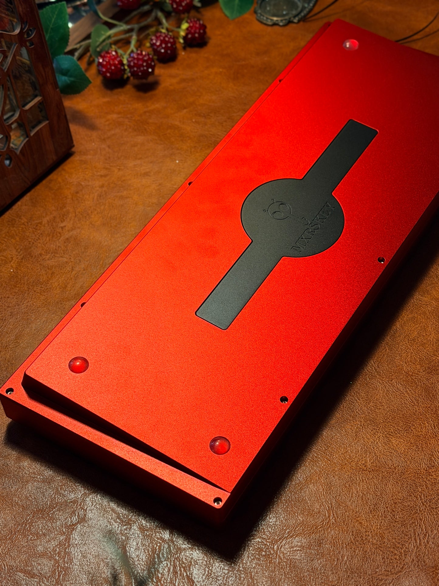 ONLY 1 Instock Prebuilt Aluminum Customized Mechanical Keyboard Y80 Anodized Red Creamy Thocky Set