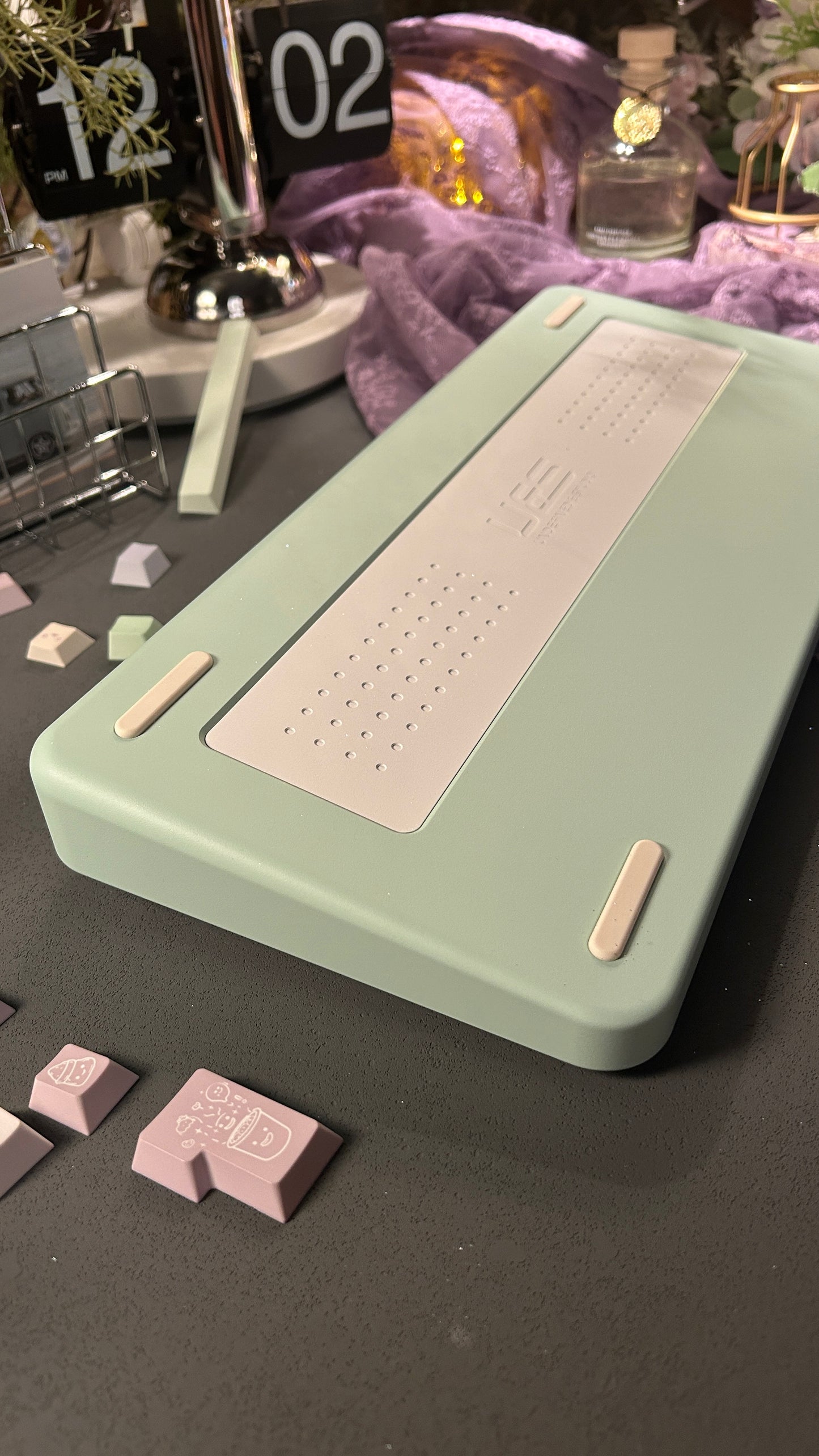 ONLY 1 Instock Prebuilt Targa98 Mint Green Aluminum Customized Mechanical Keyboard Set